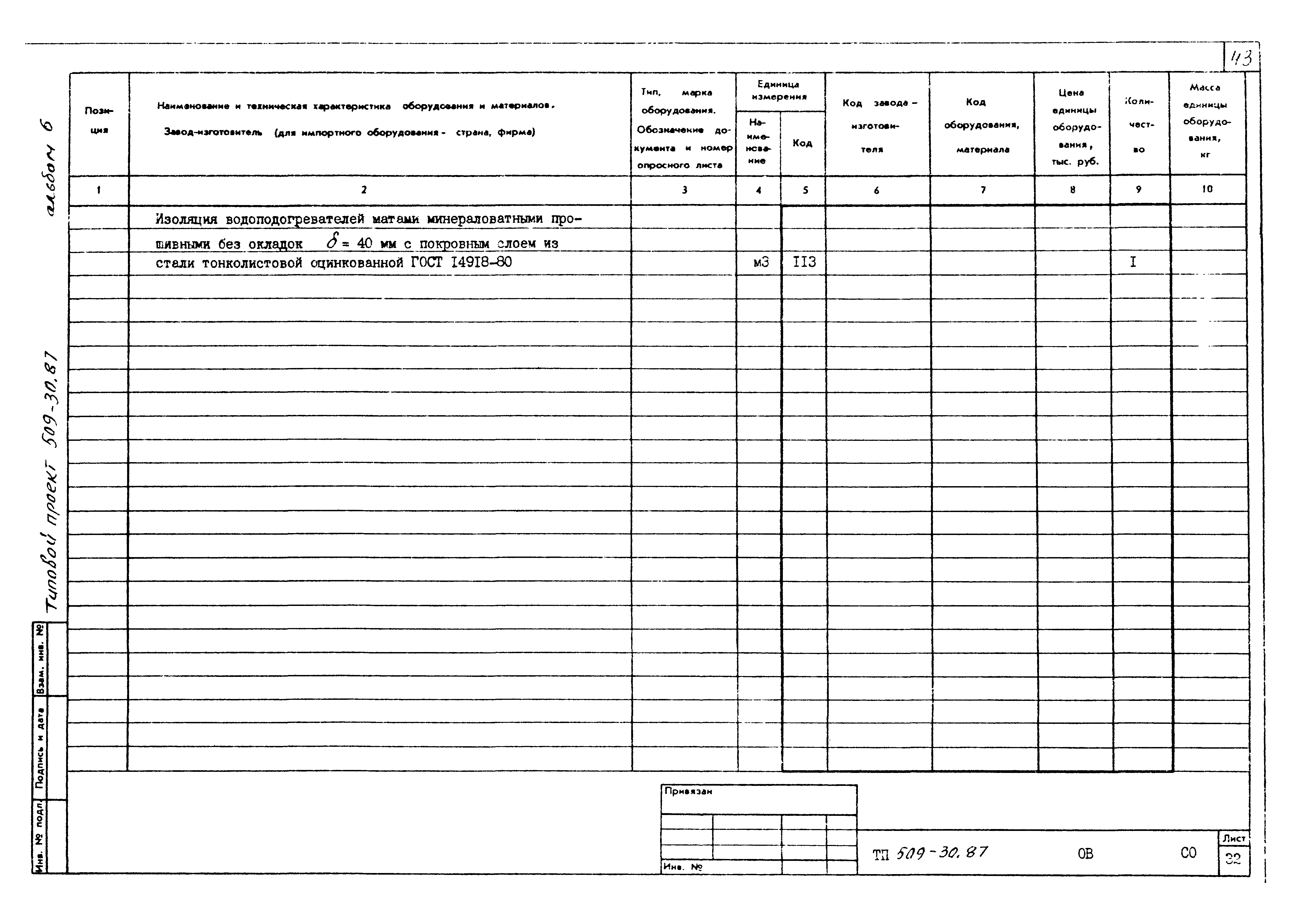 Типовой проект 509-30.87