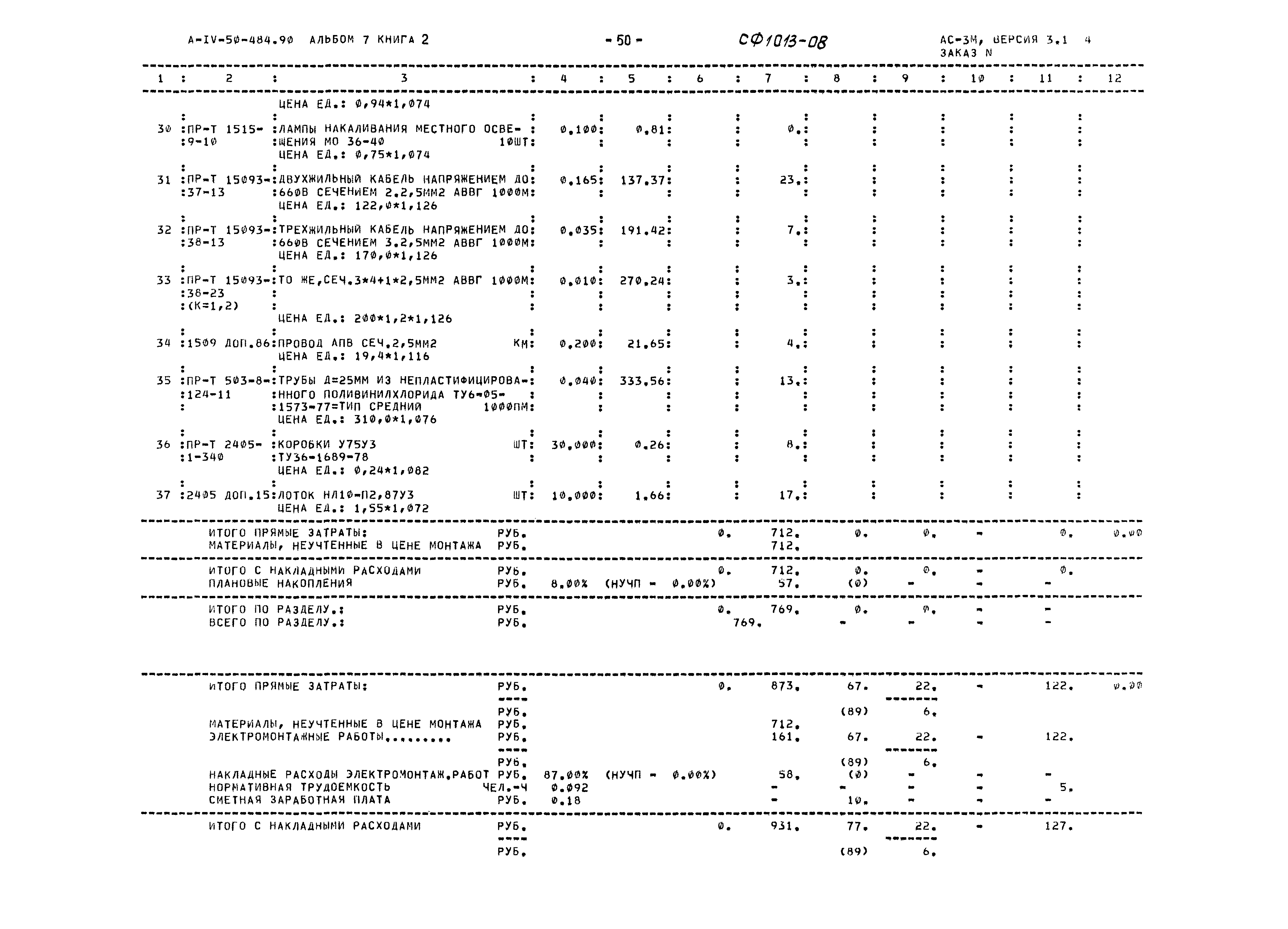 Типовой проект А-IV-50-484.90