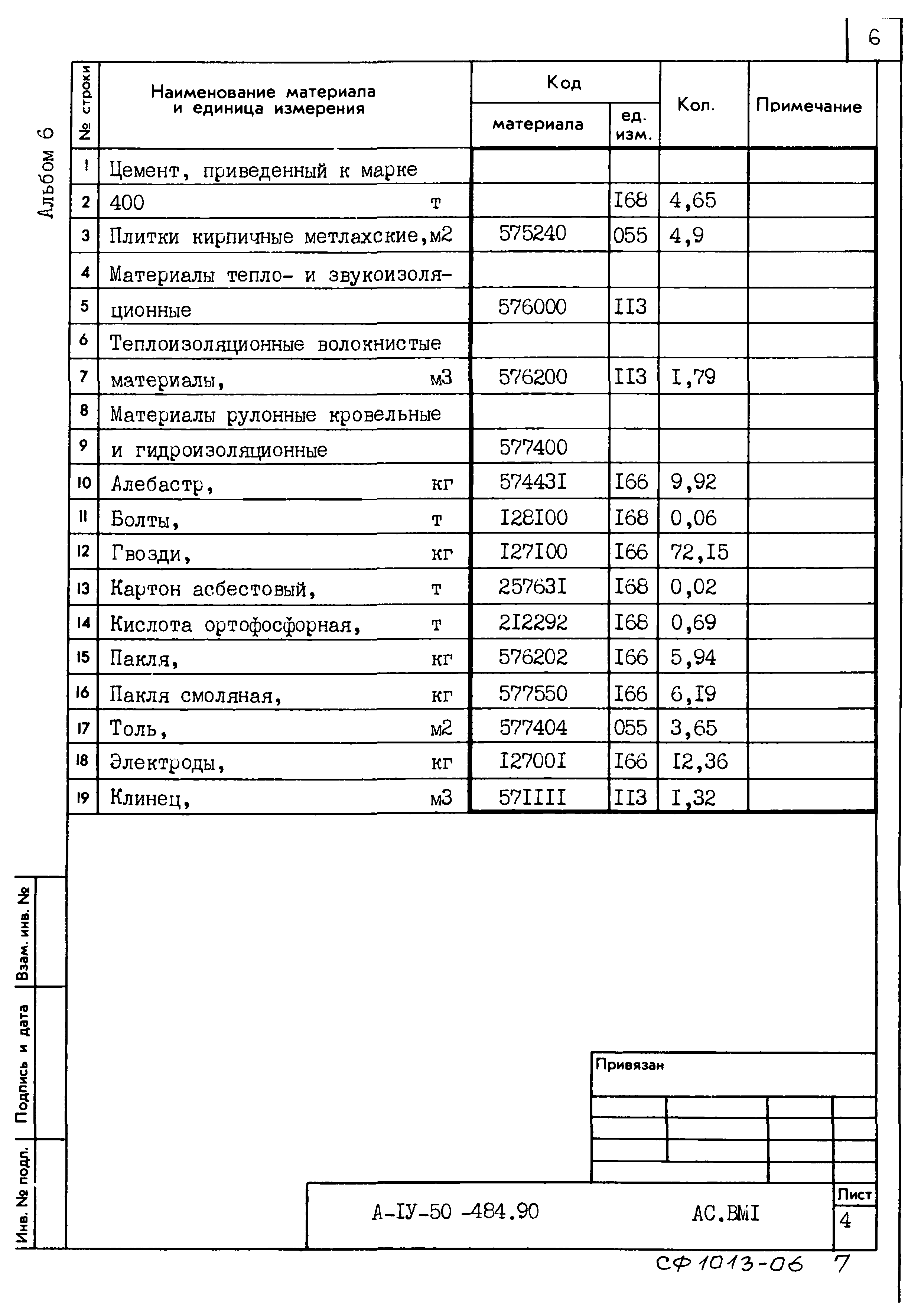 Типовой проект А-IV-50-484.90