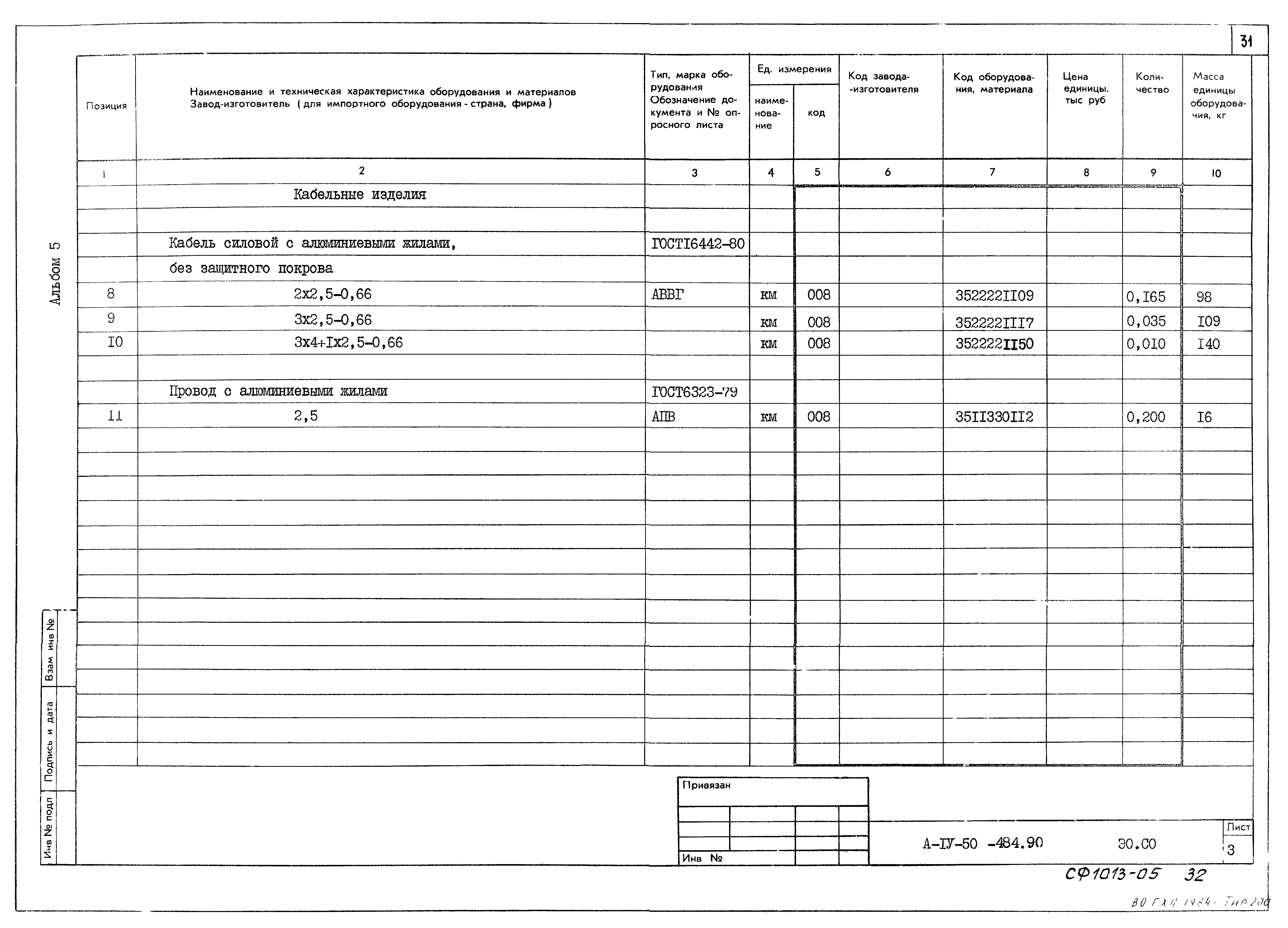 Типовой проект А-IV-50-484.90