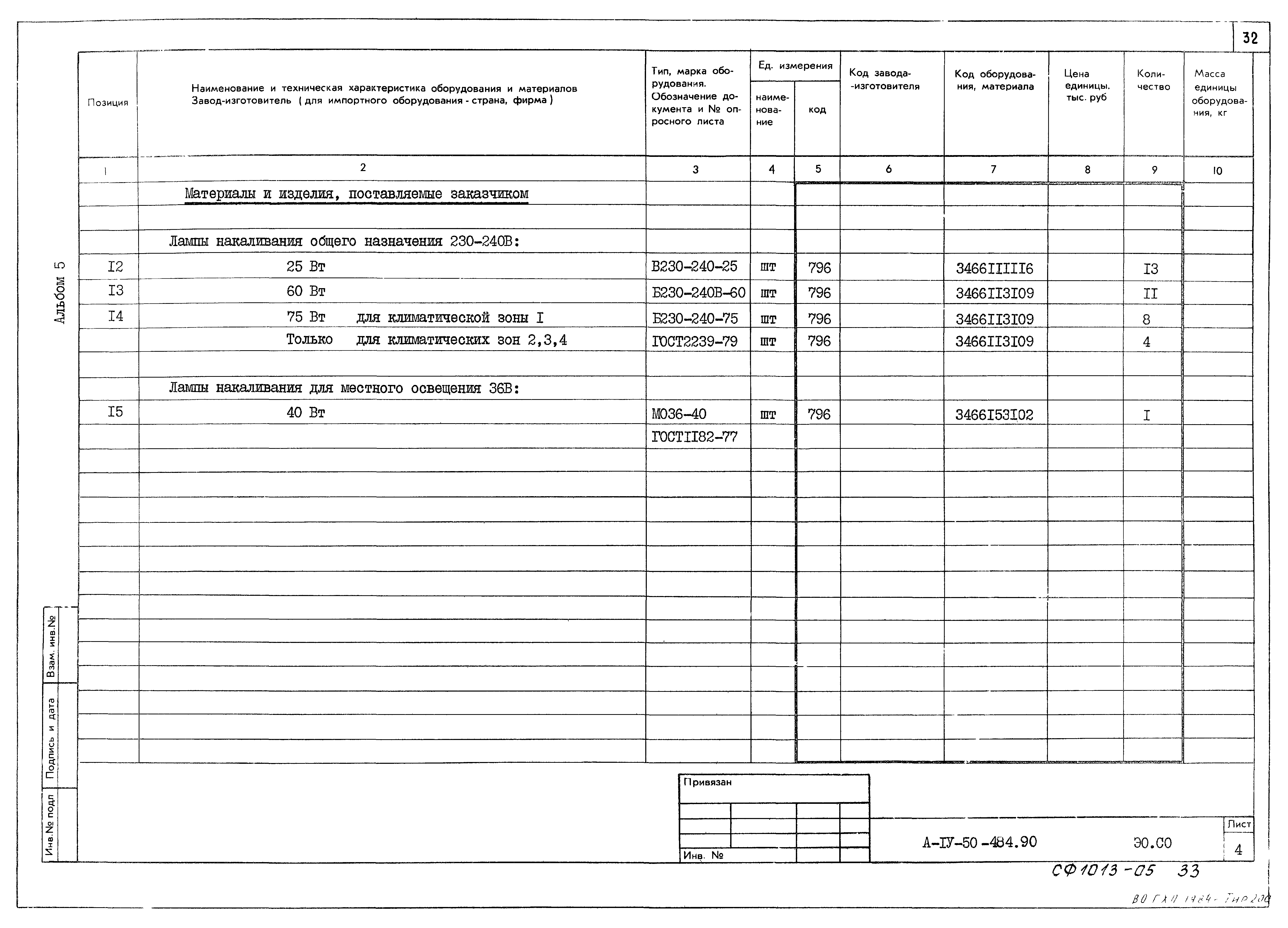 Типовой проект А-IV-50-484.90