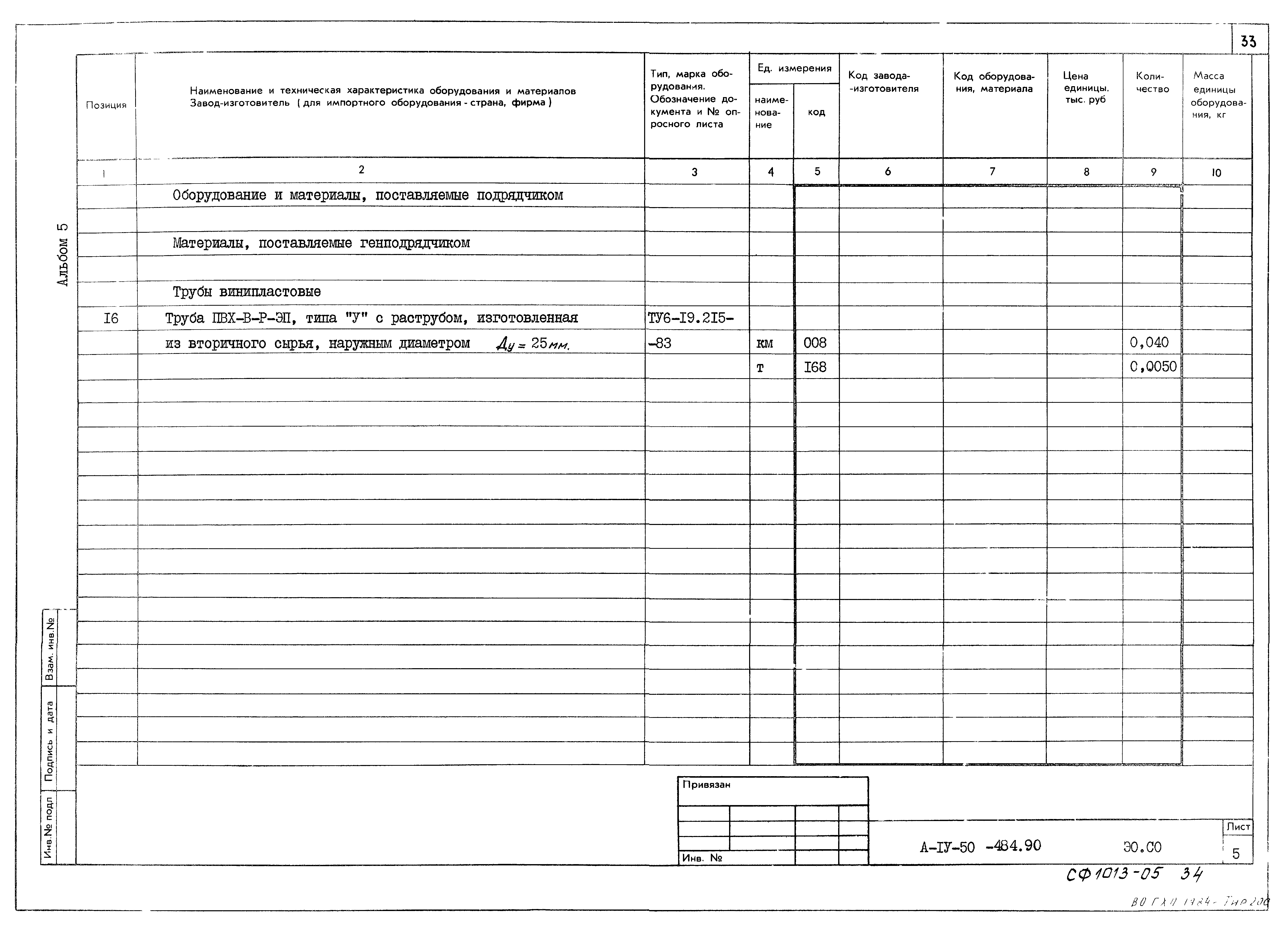 Типовой проект А-IV-50-484.90