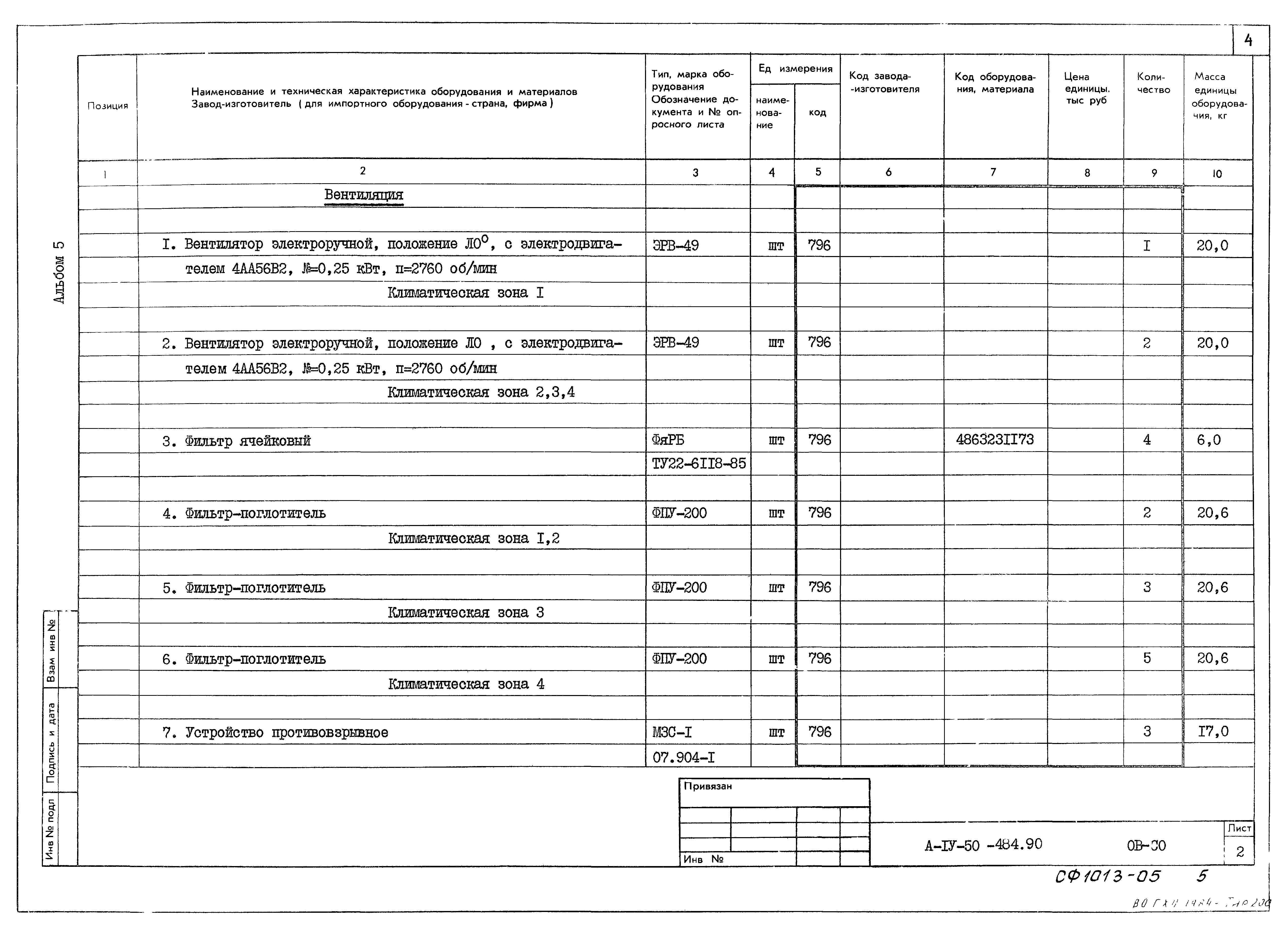 Типовой проект А-IV-50-484.90