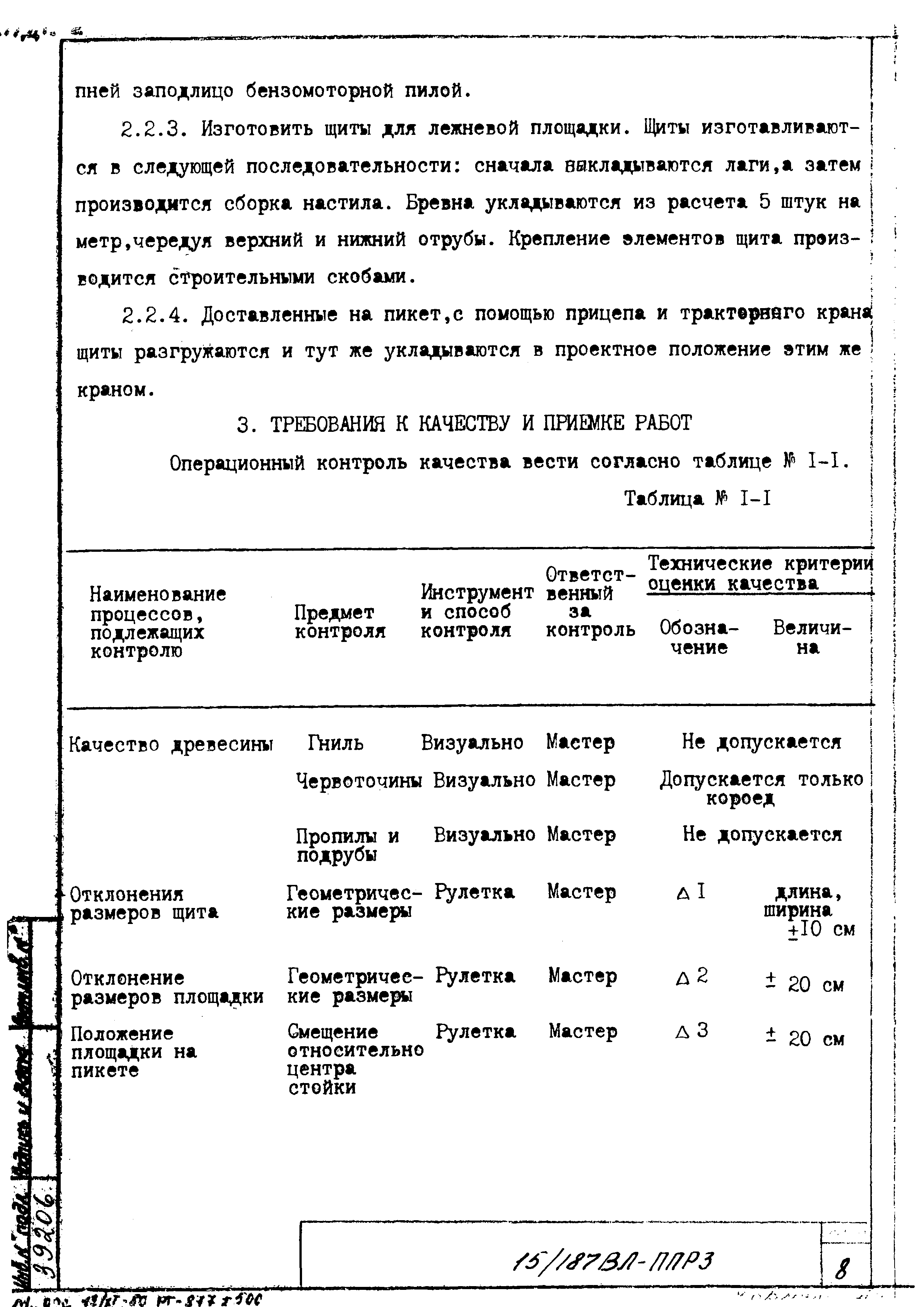 Технологическая карта К-1