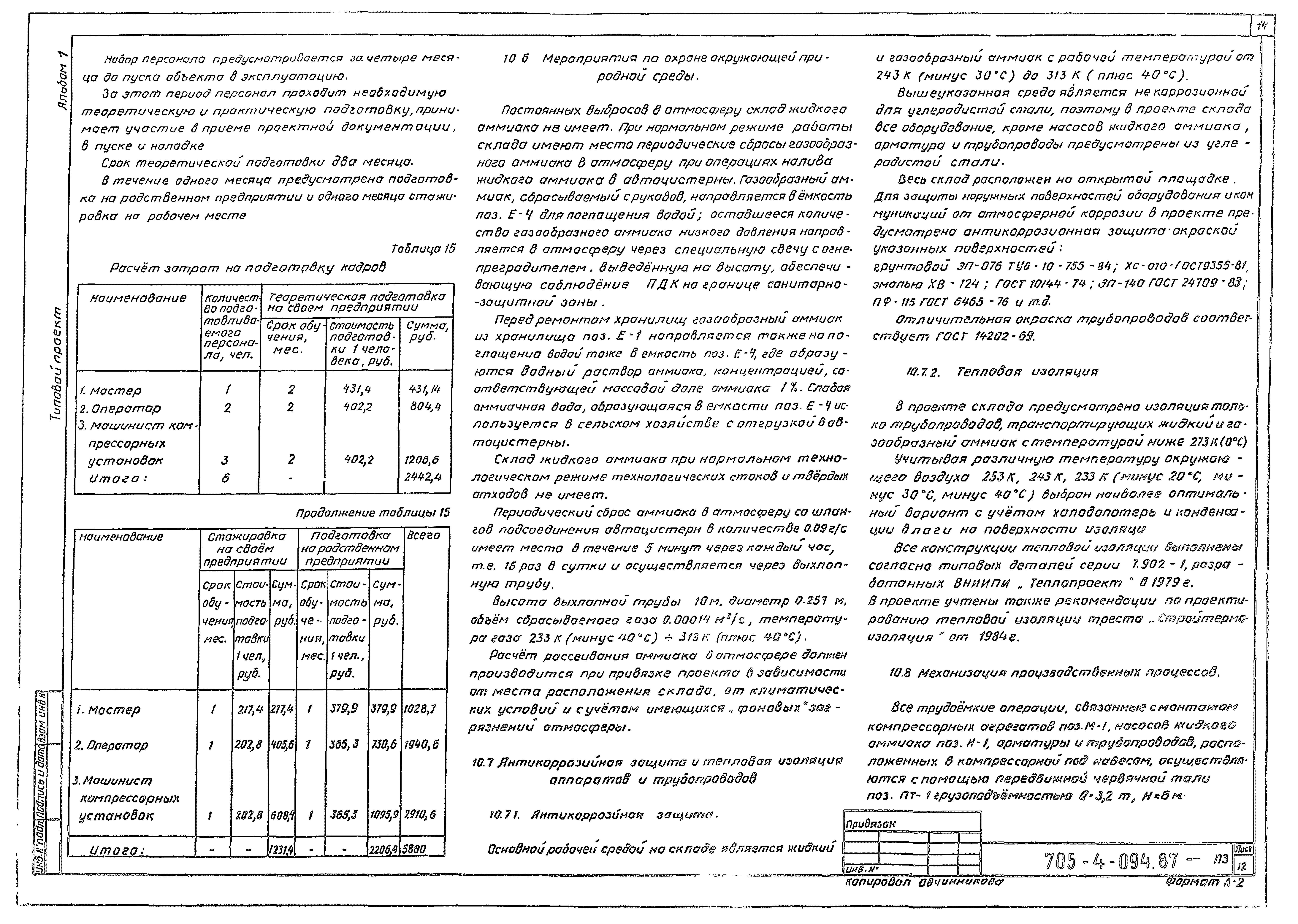 Типовые проектные решения 705-4-094.87