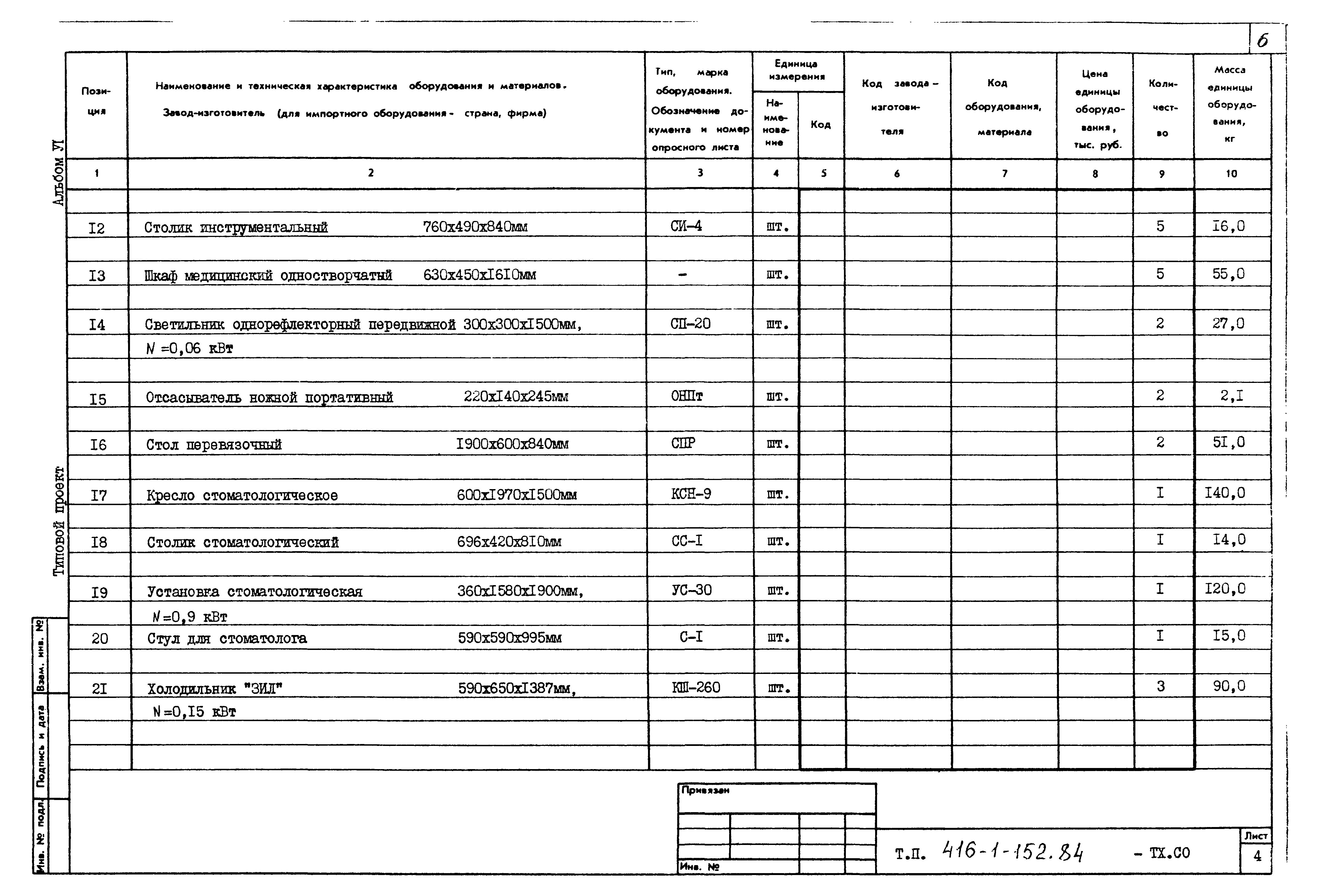 Типовой проект 416-1-152.84
