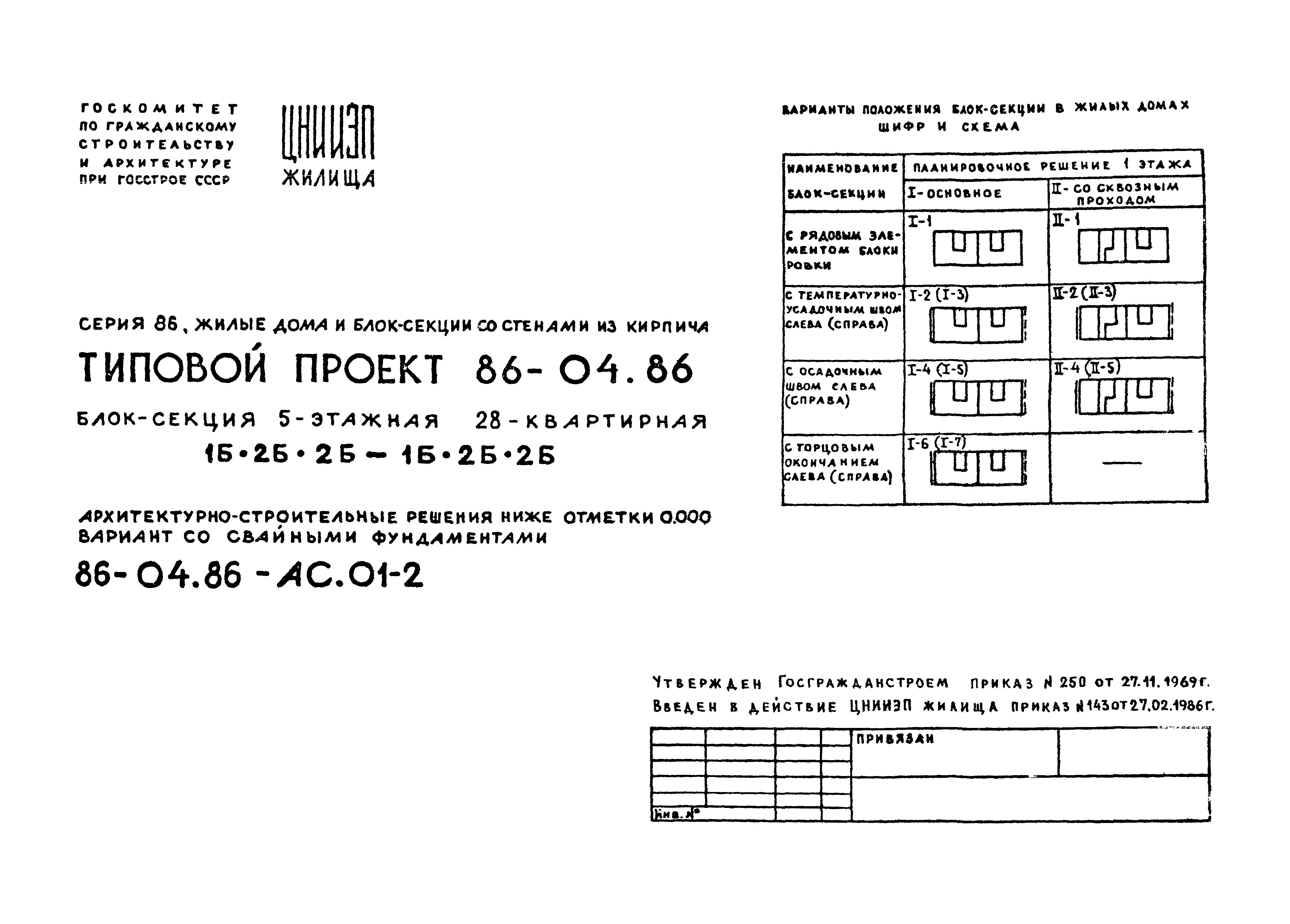 Типовой проект 86-04.86