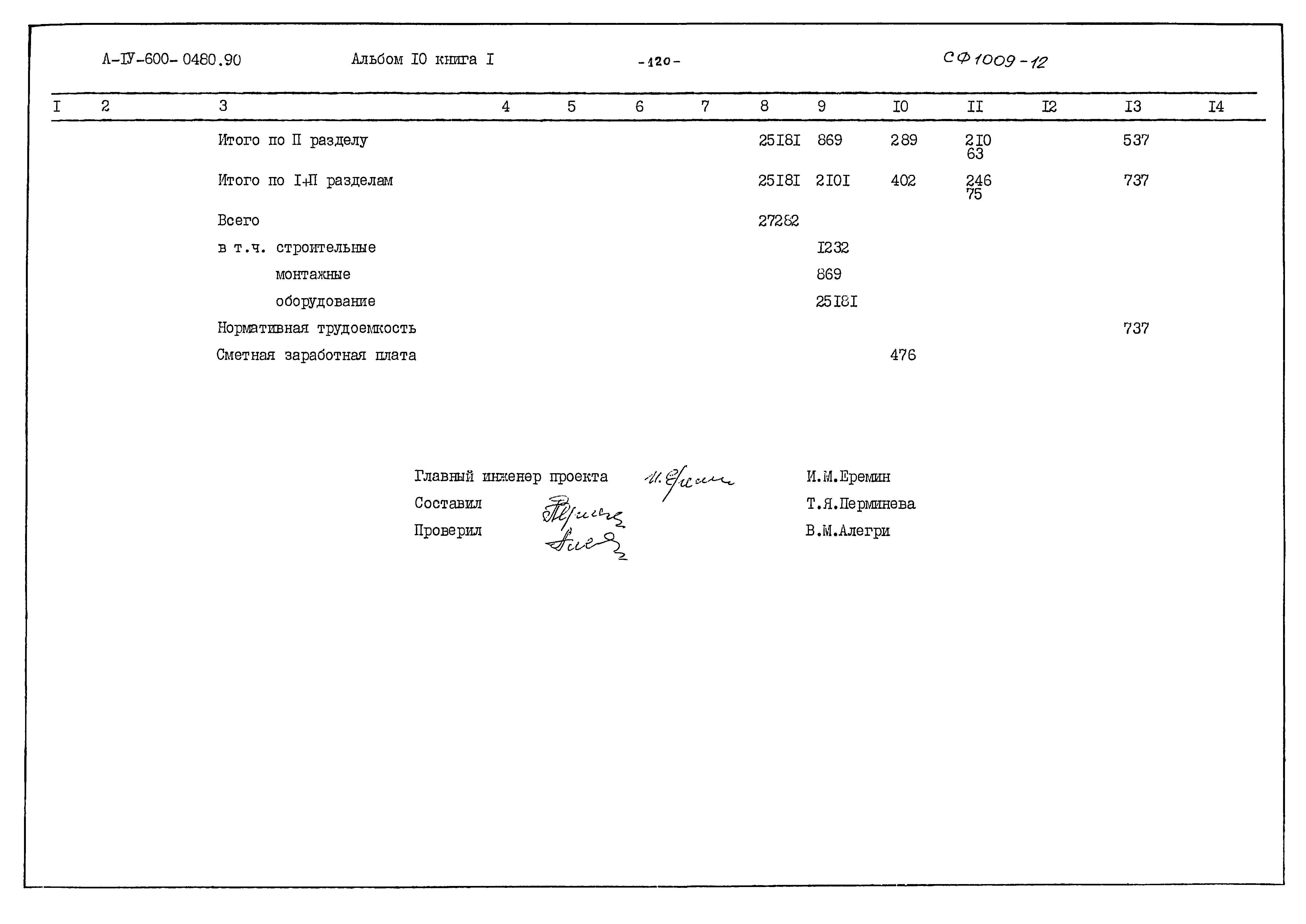 Типовые проектные решения А-IV-600-0480.90