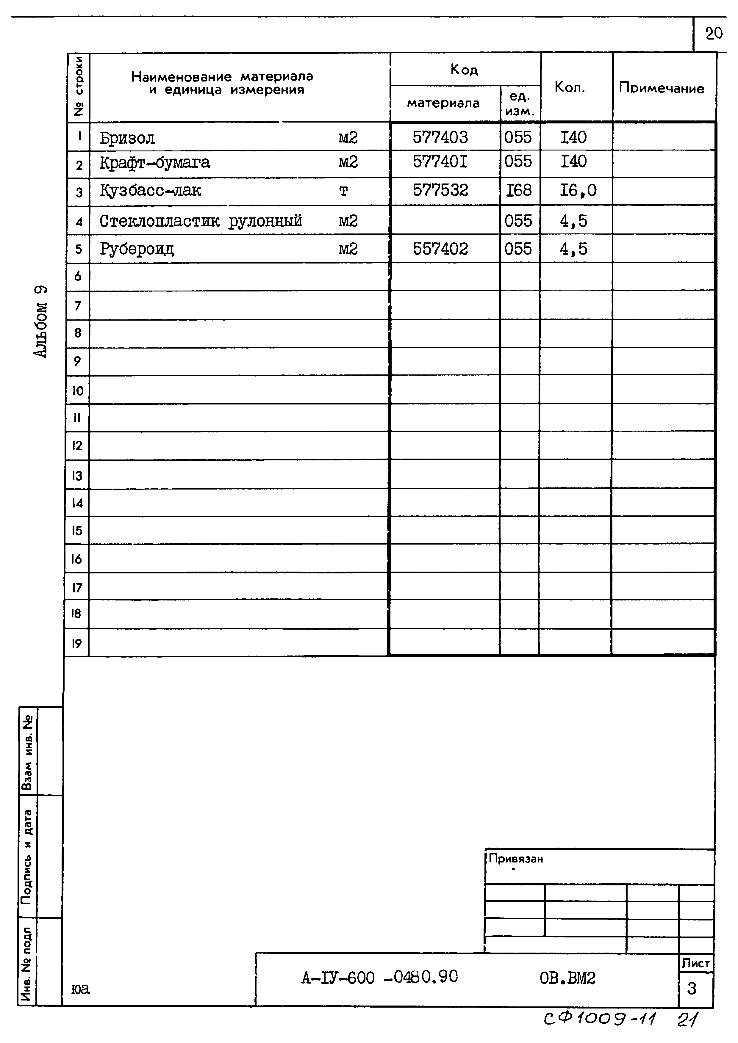 Типовые проектные решения А-IV-600-0480.90