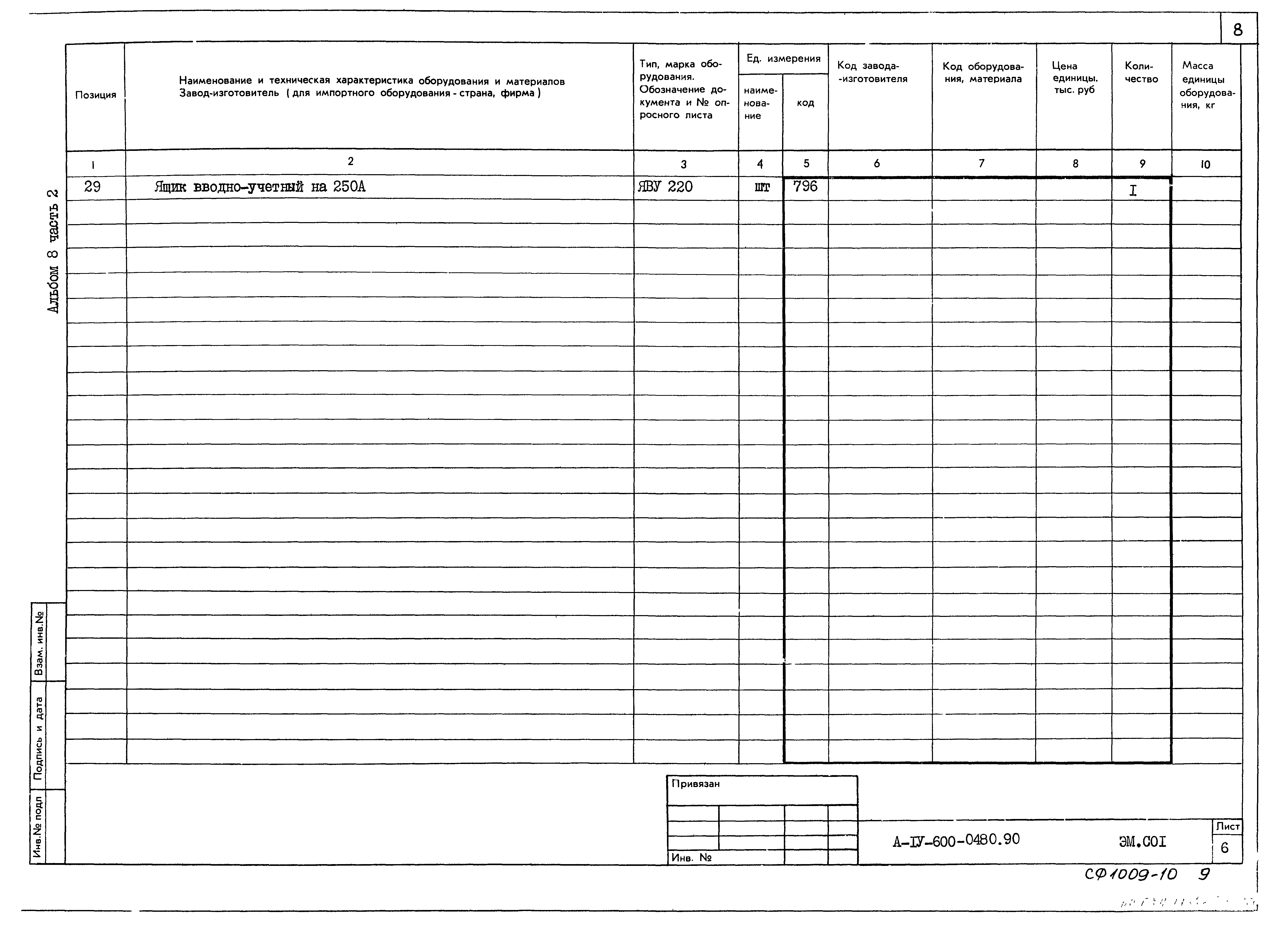 Типовые проектные решения А-IV-600-0480.90