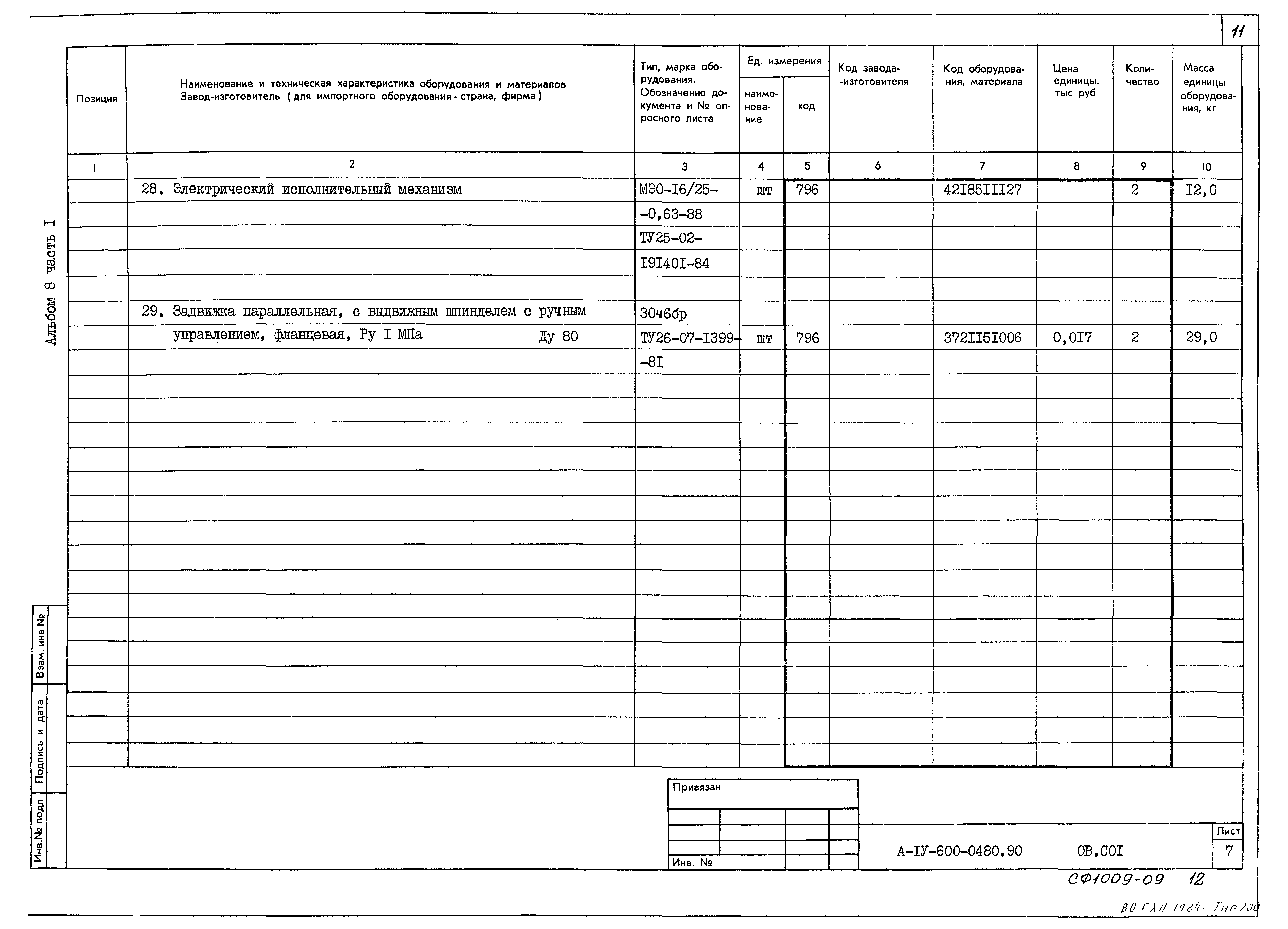 Типовые проектные решения А-IV-600-0480.90