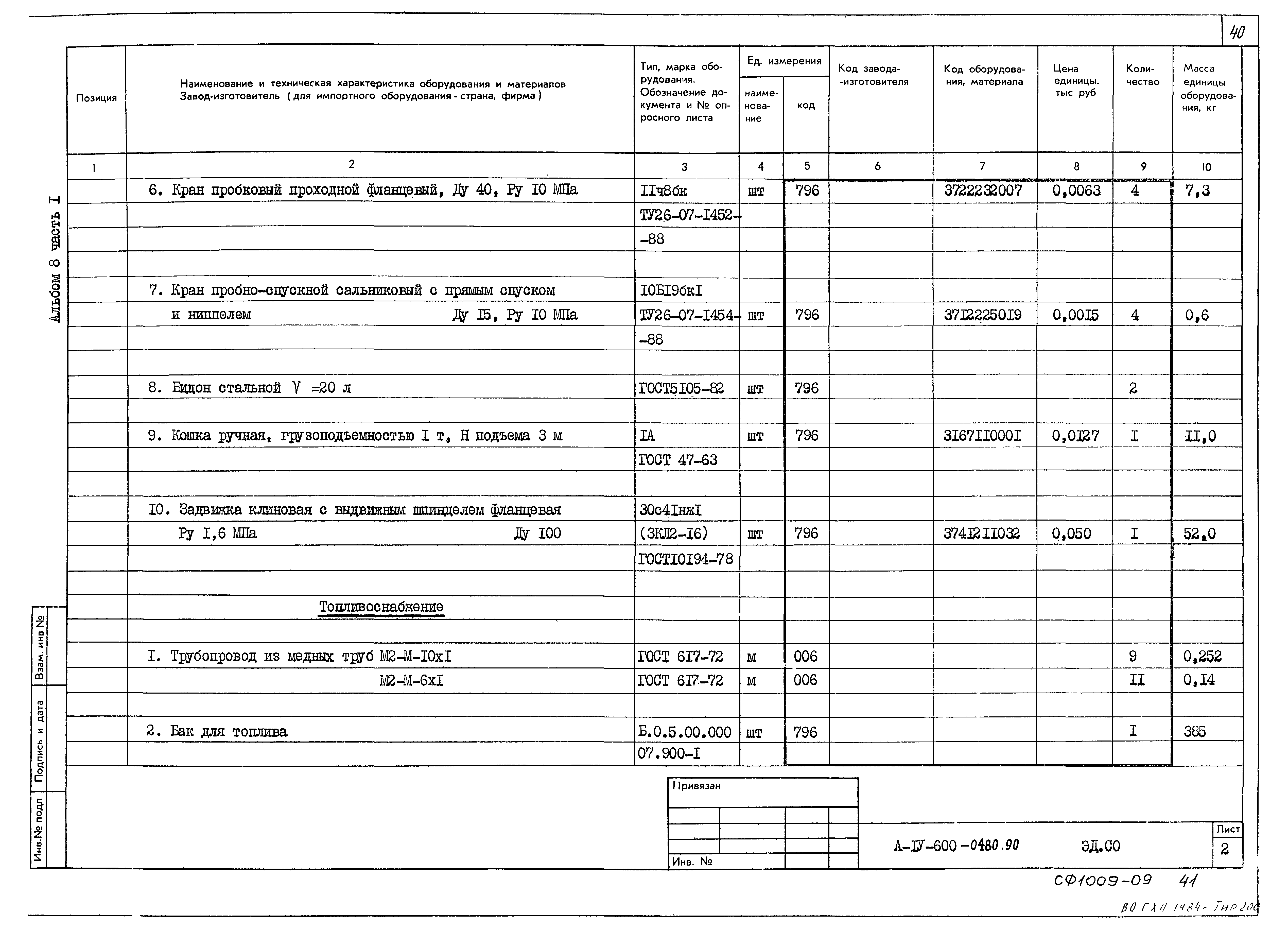 Типовые проектные решения А-IV-600-0480.90