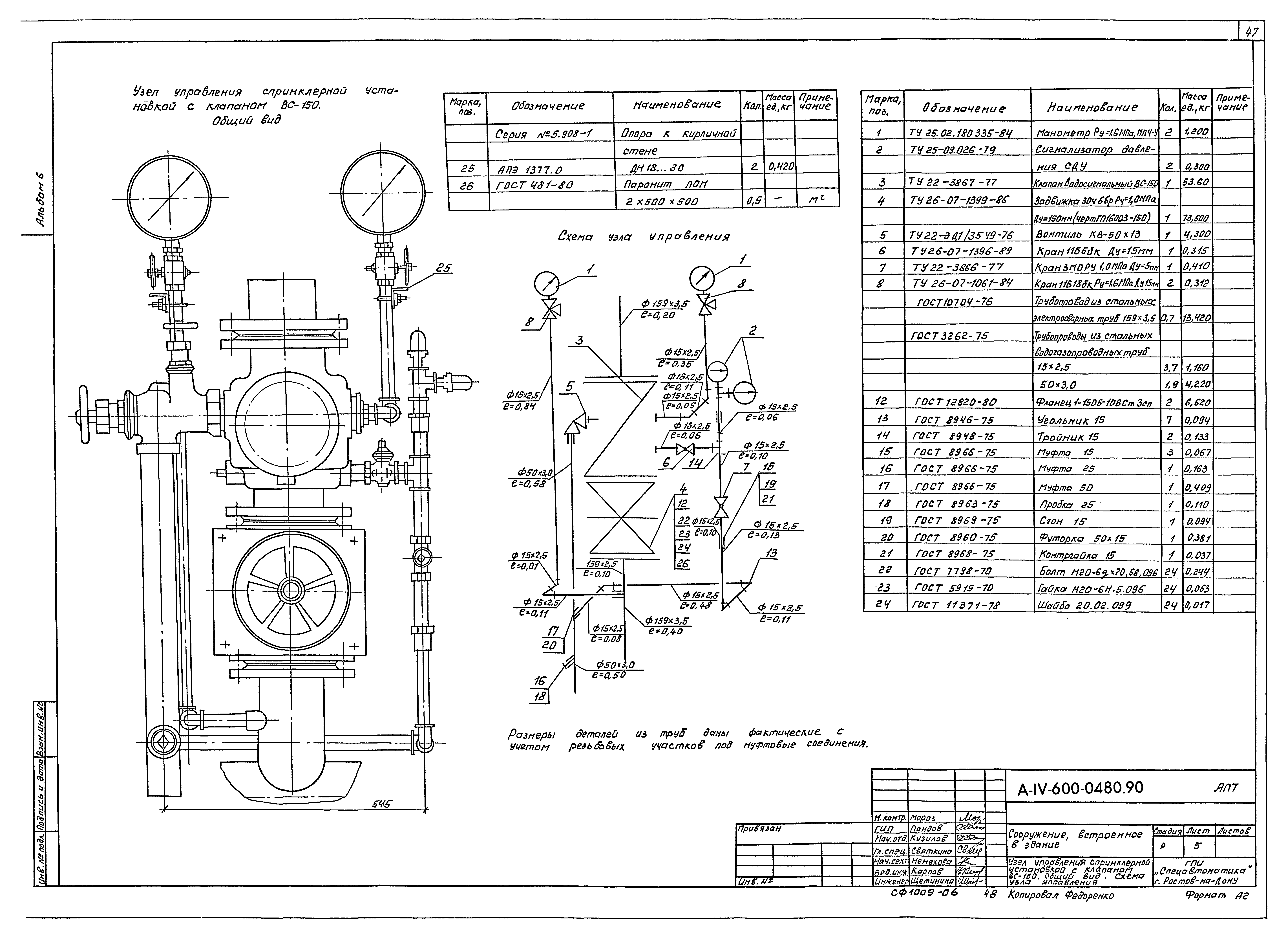 Типовые проектные решения А-IV-600-0480.90