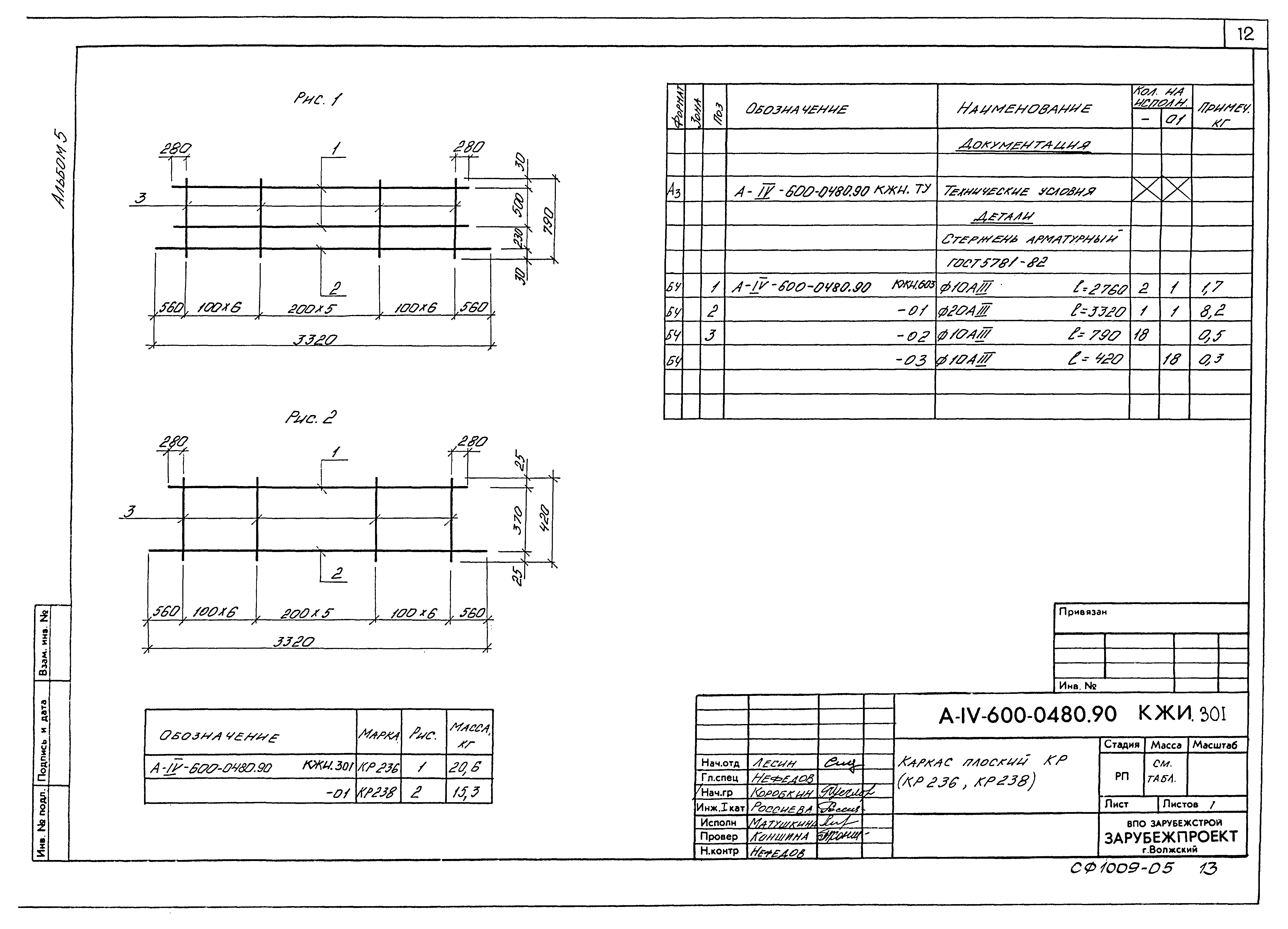 Типовые проектные решения А-IV-600-0480.90