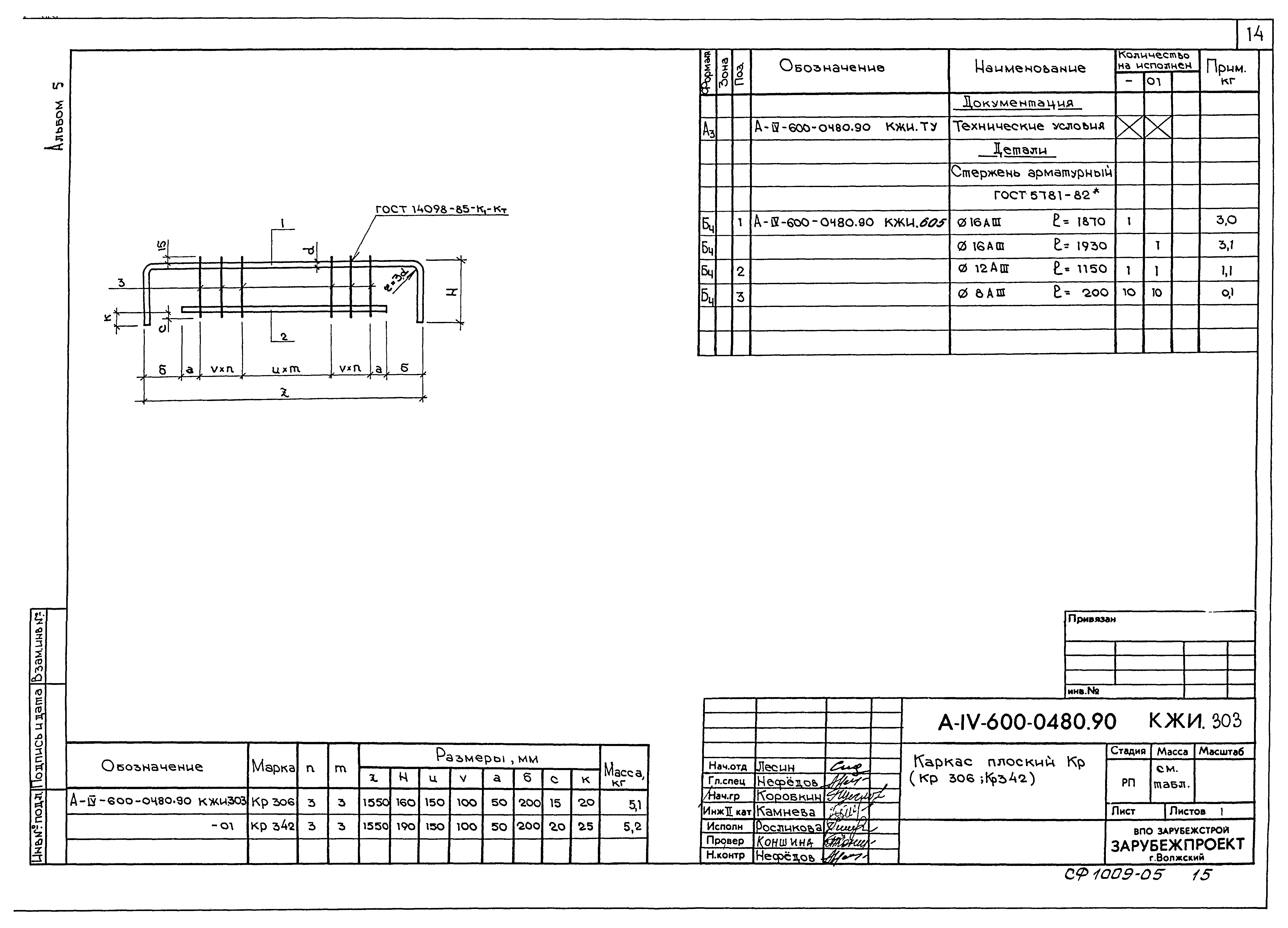 Типовые проектные решения А-IV-600-0480.90