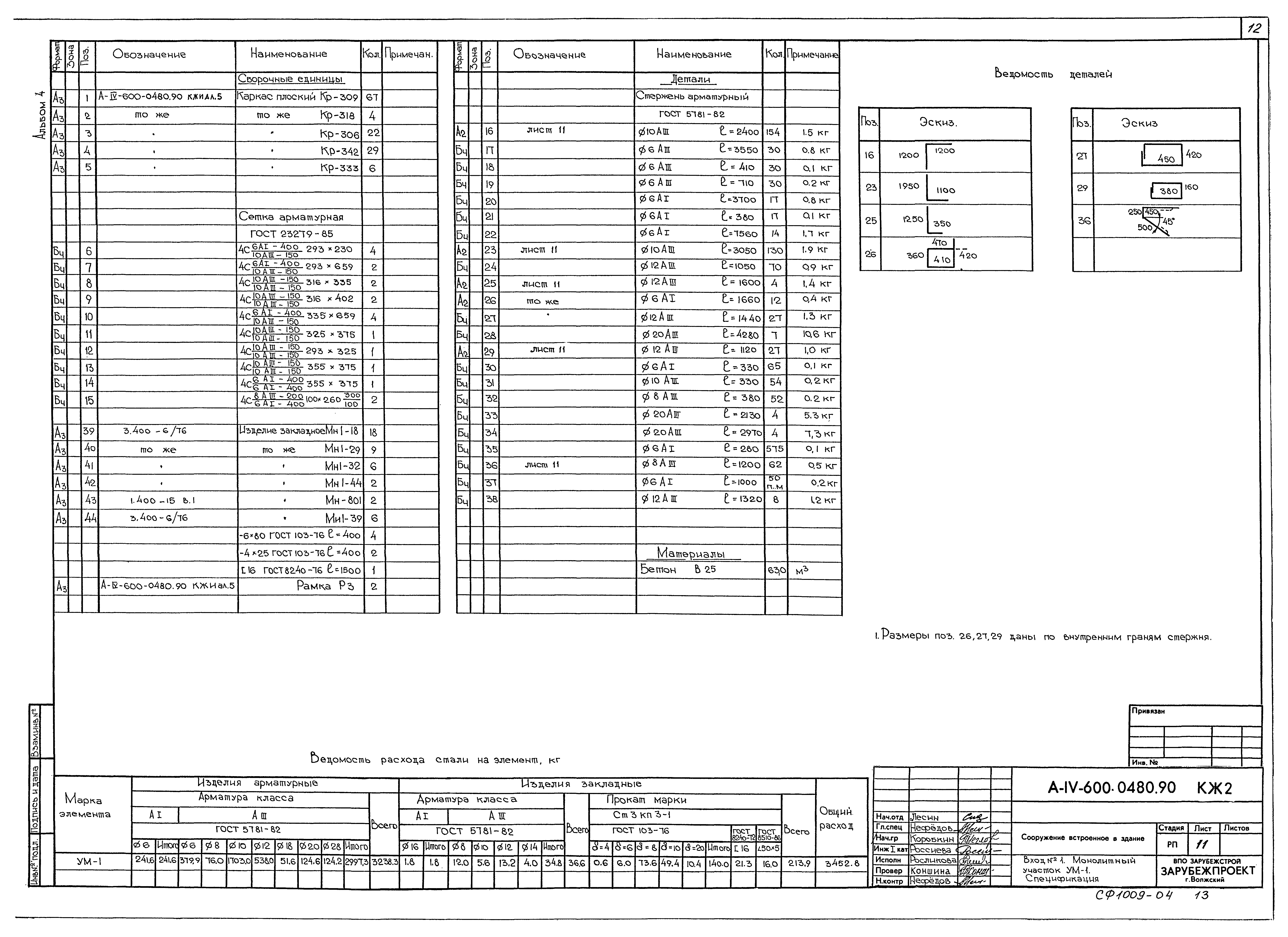 Типовые проектные решения А-IV-600-0480.90