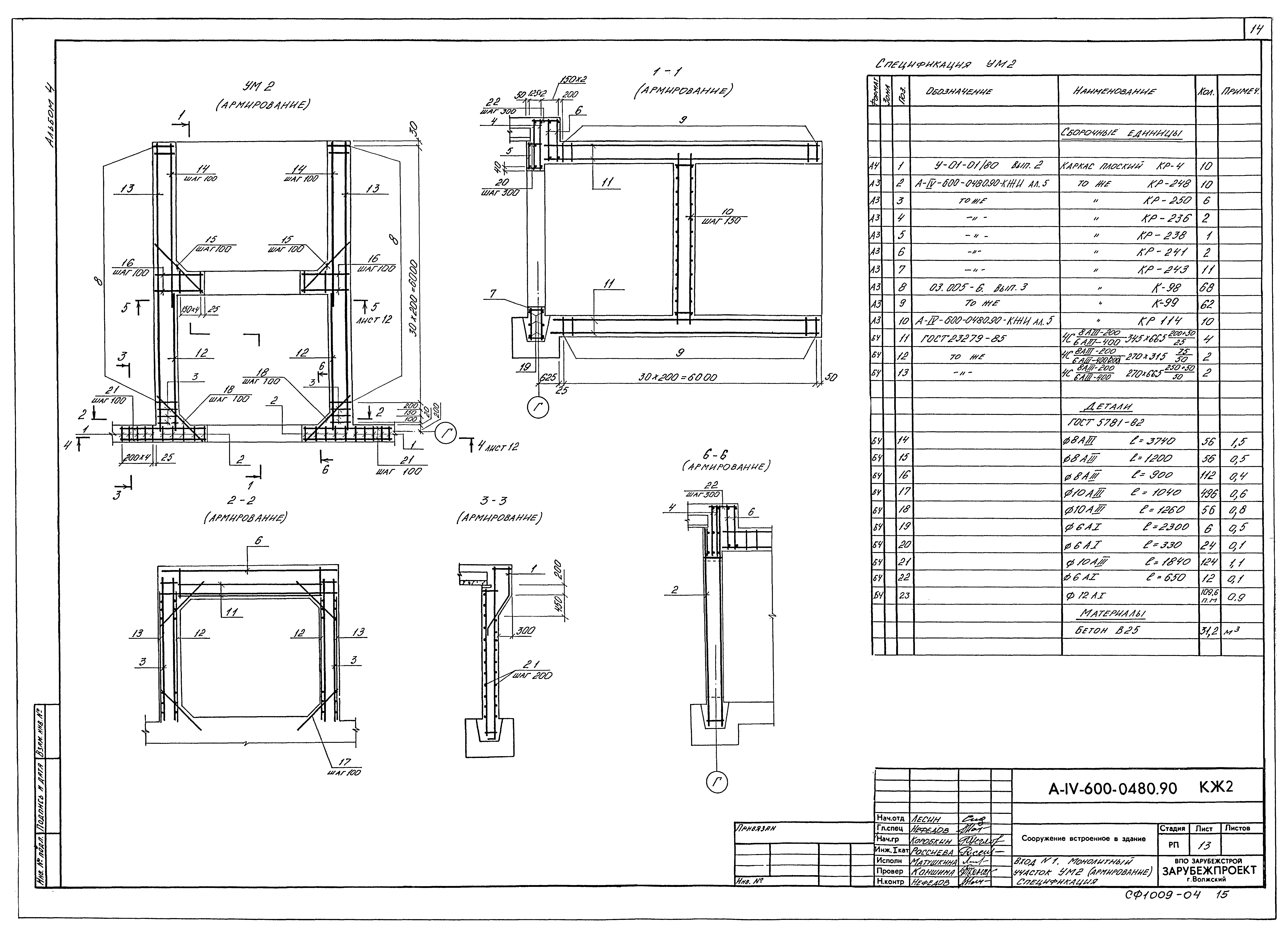 Типовые проектные решения А-IV-600-0480.90