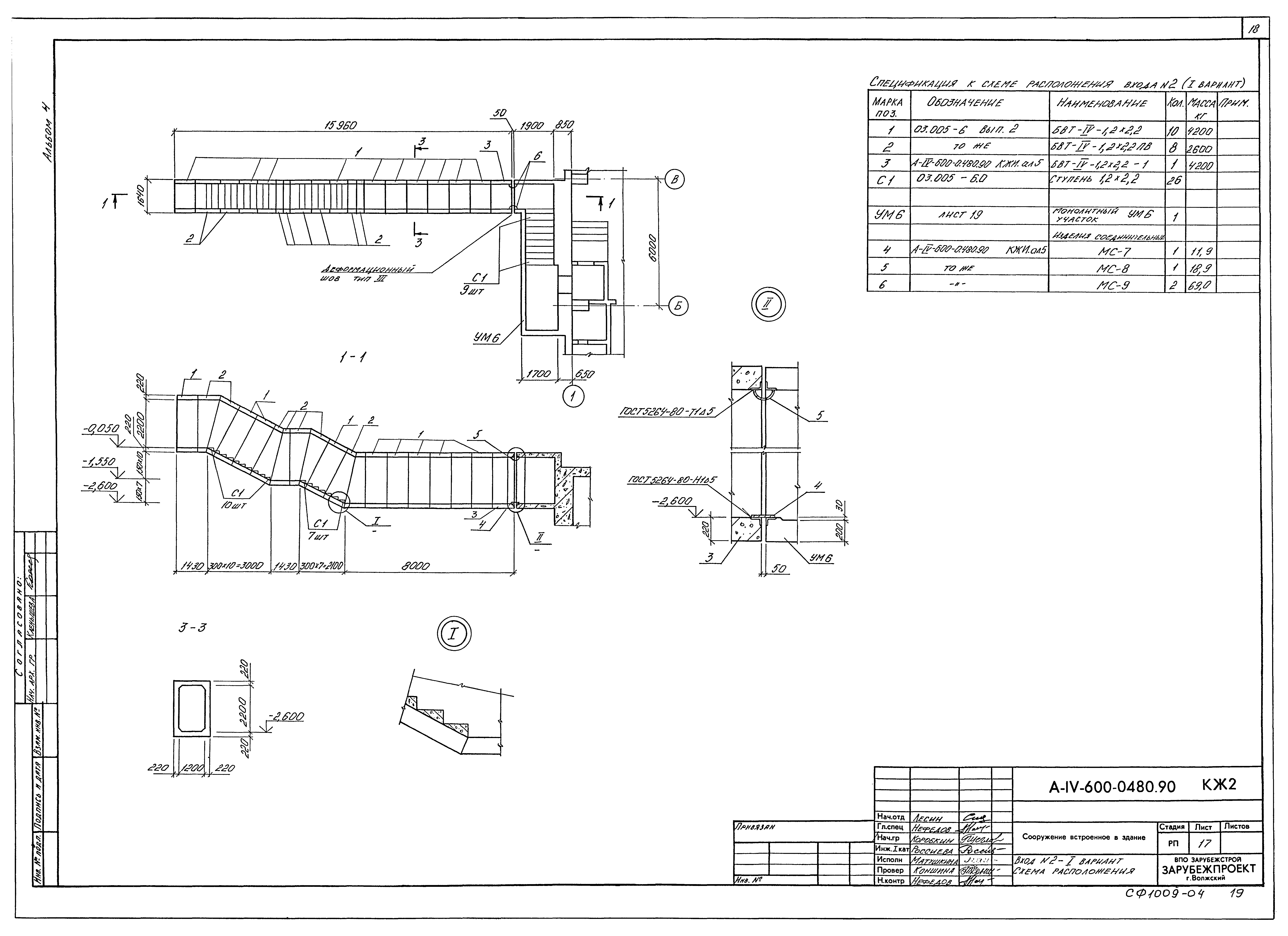 Типовые проектные решения А-IV-600-0480.90