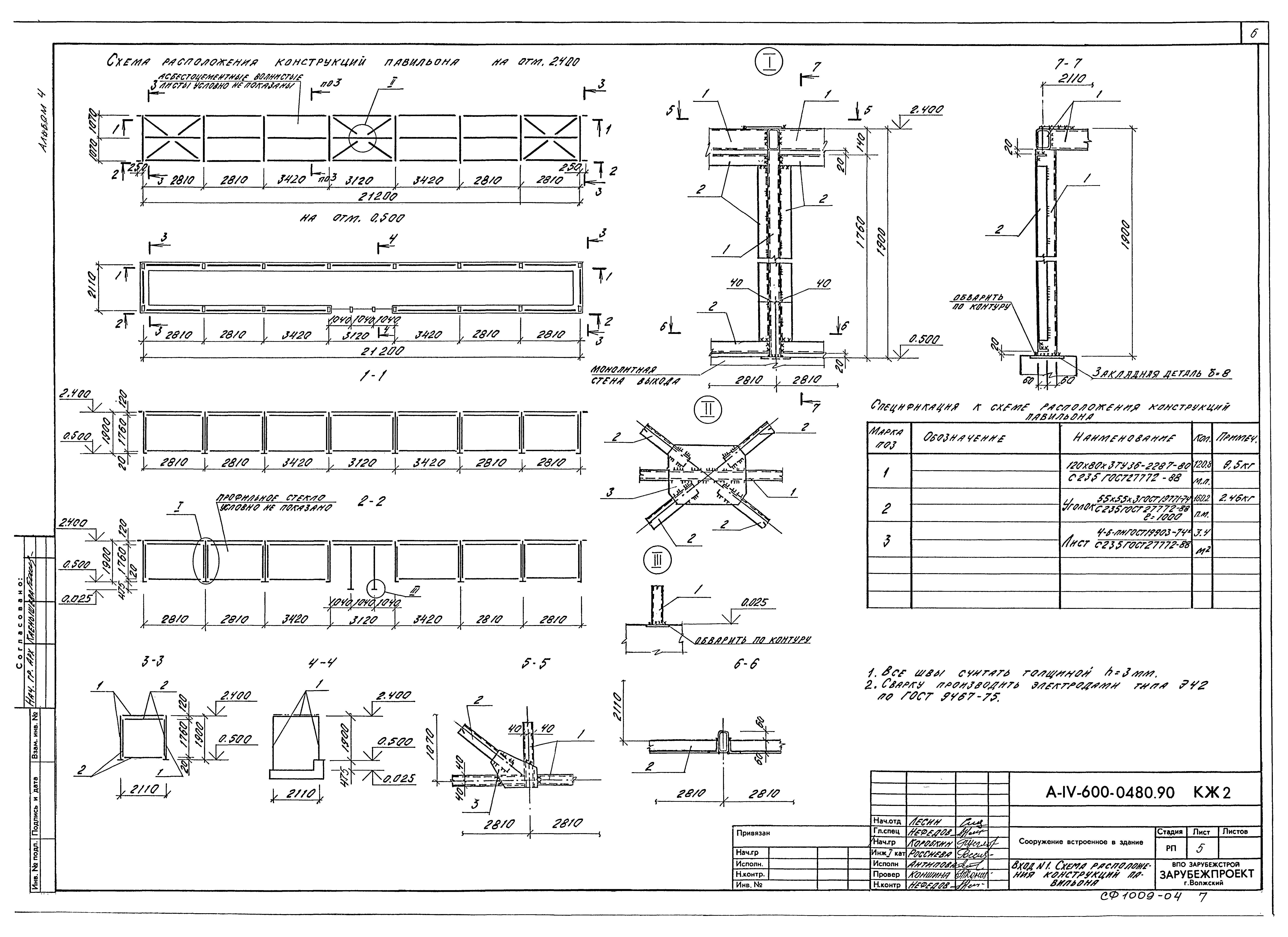 Типовые проектные решения А-IV-600-0480.90