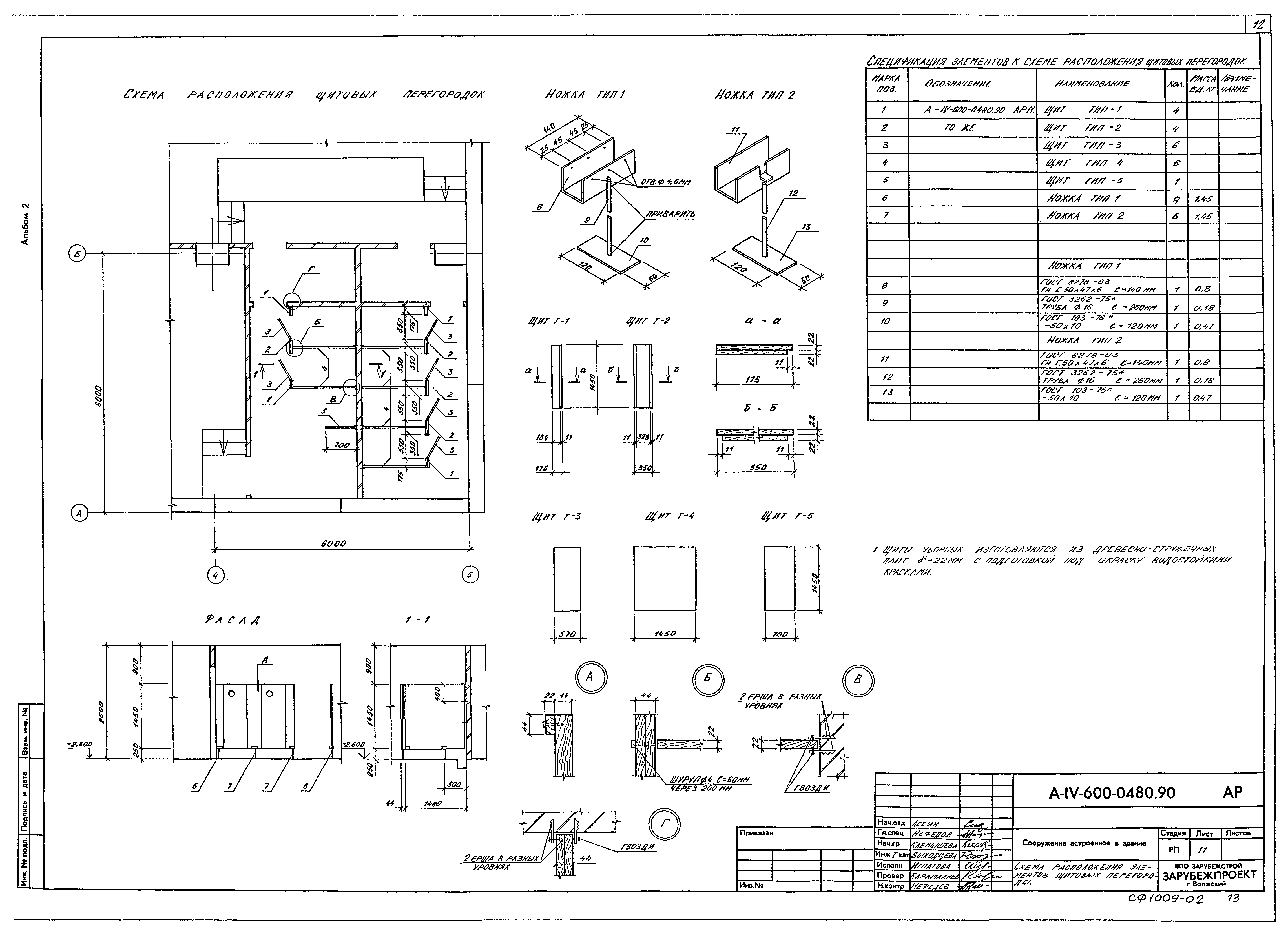 Типовые проектные решения А-IV-600-0480.90