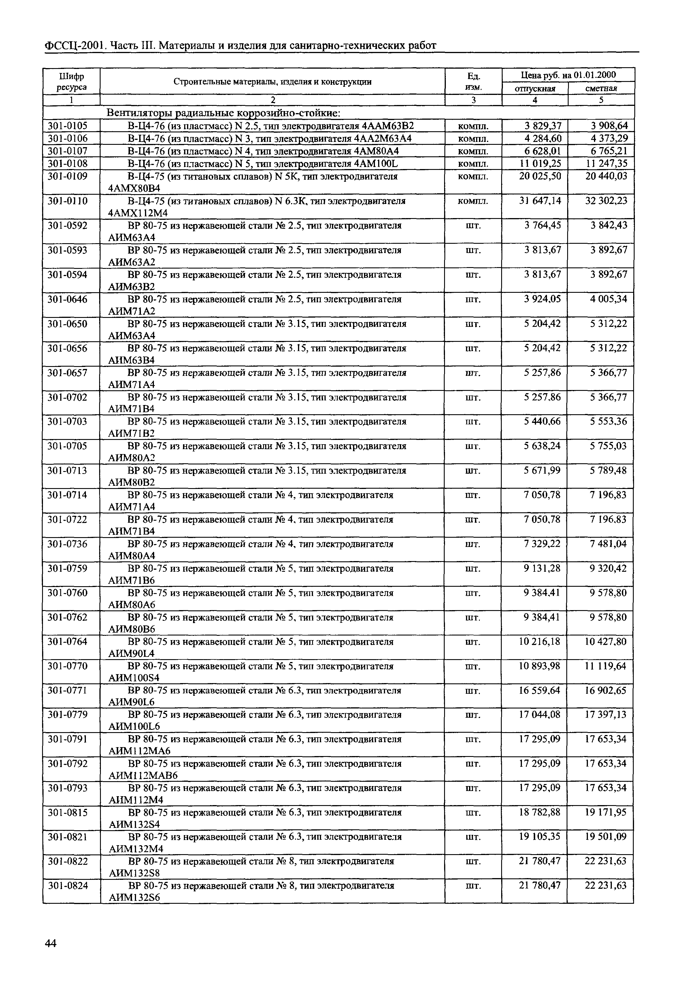 ФССЦ 03-2001