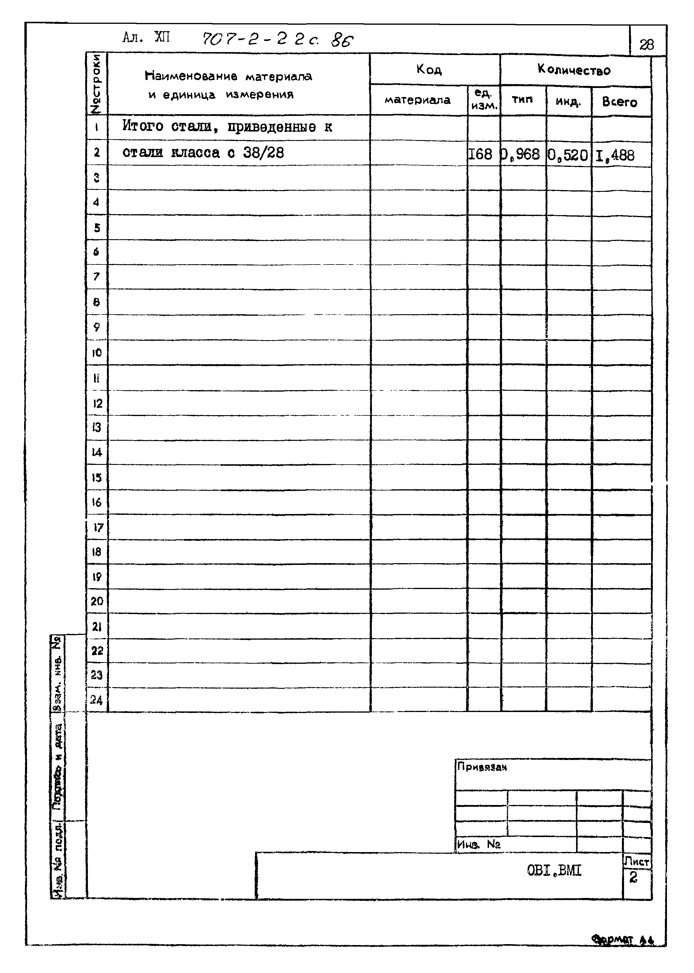 Типовой проект 707-2-22с.86