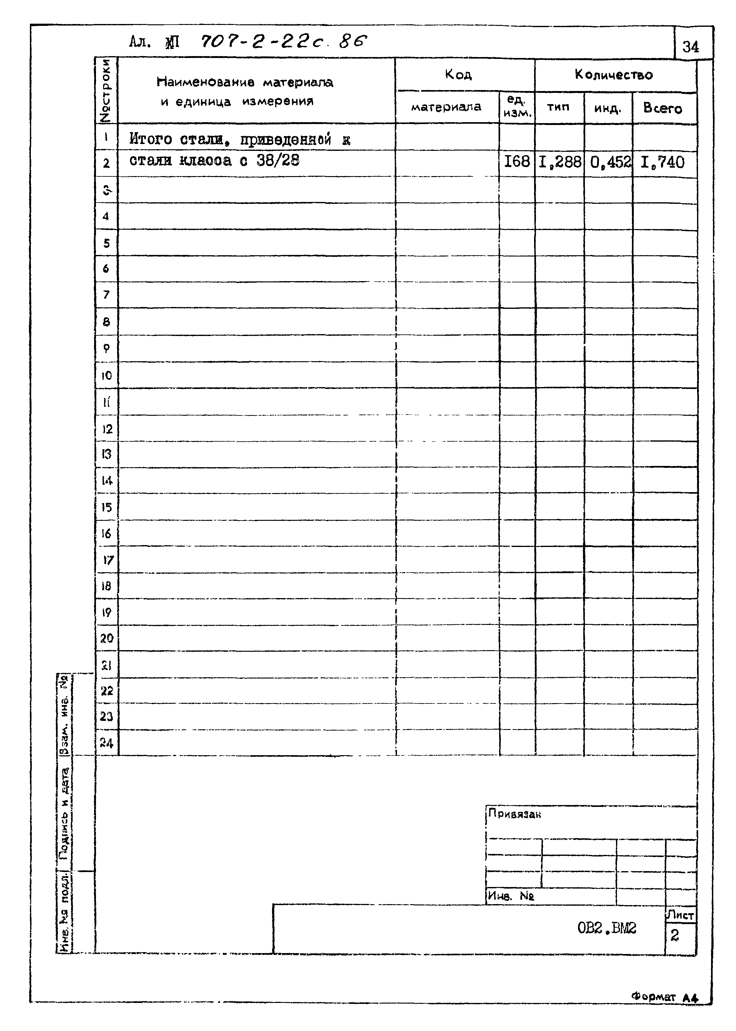 Типовой проект 707-2-22с.86