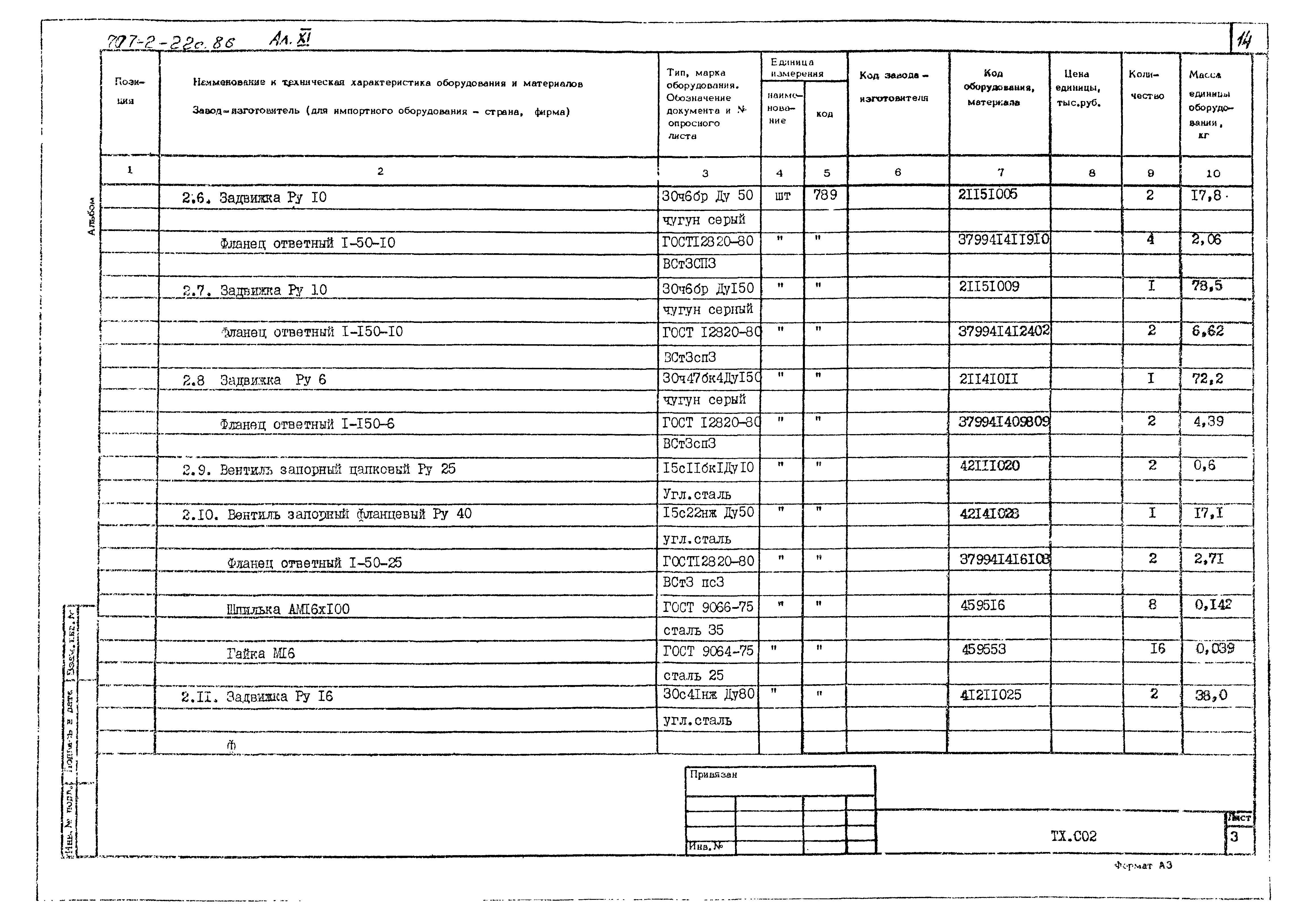 Типовой проект 707-2-22с.86