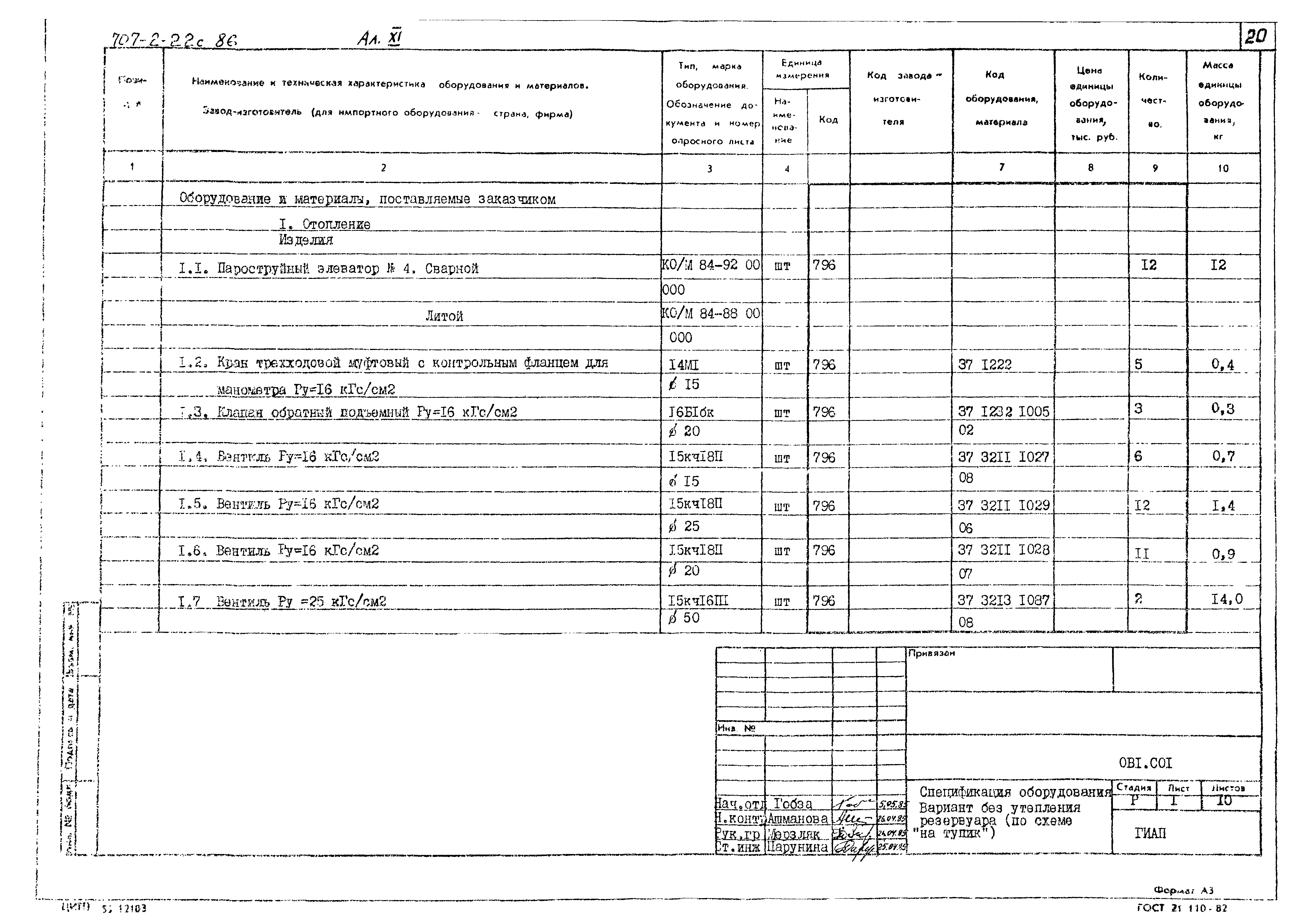 Типовой проект 707-2-22с.86