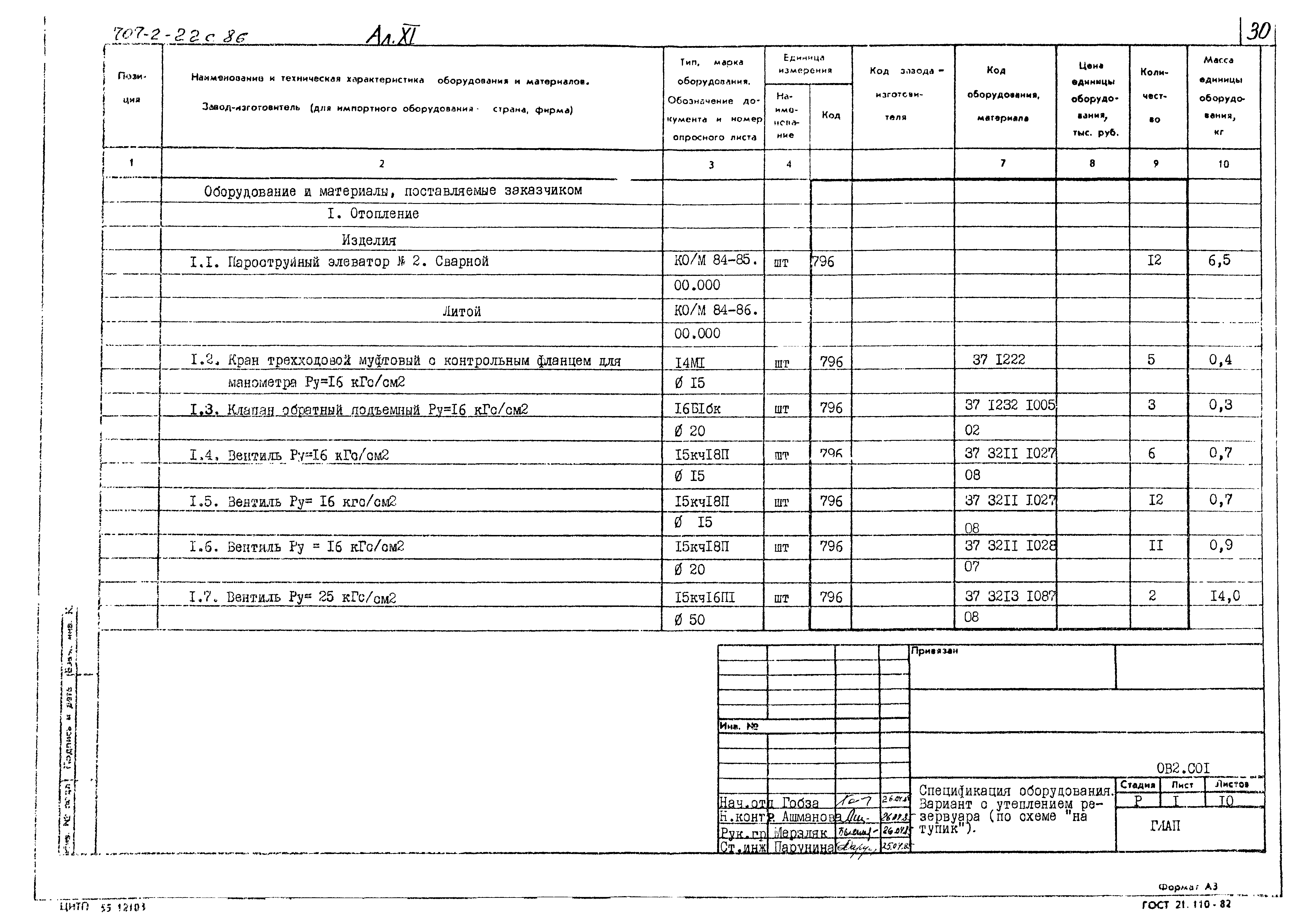 Типовой проект 707-2-22с.86