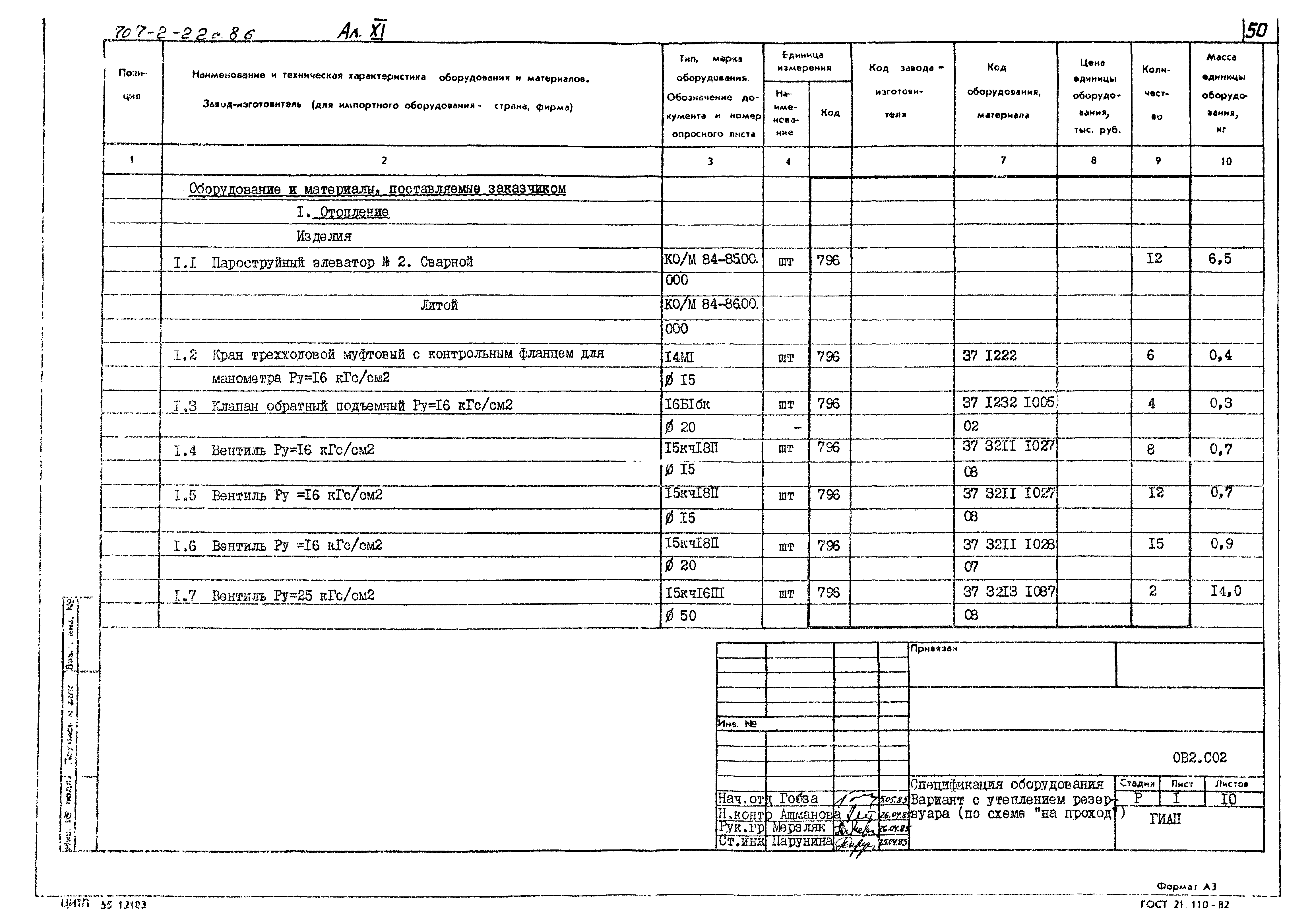 Типовой проект 707-2-22с.86