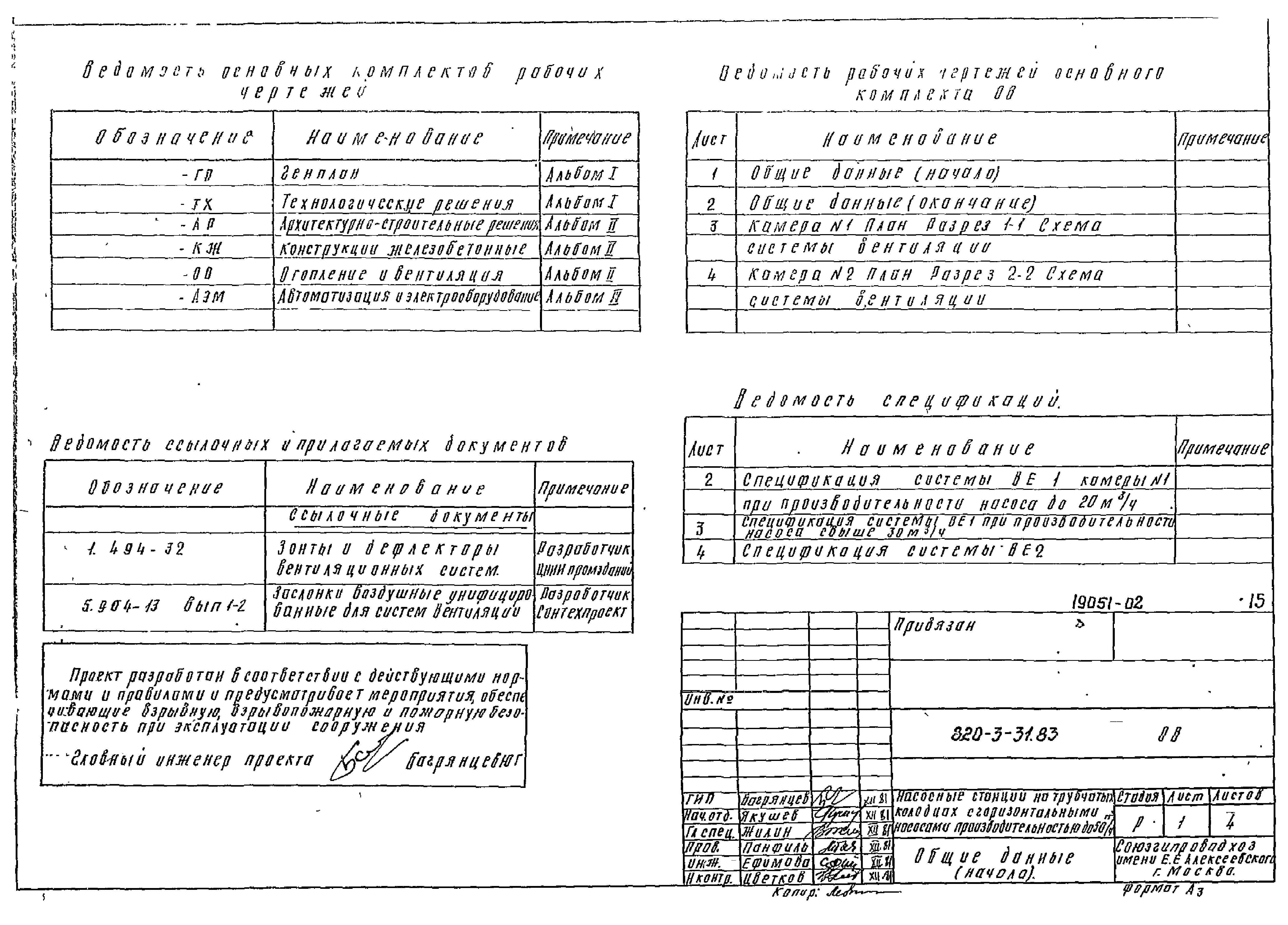 Типовой проект 820-3-31.83