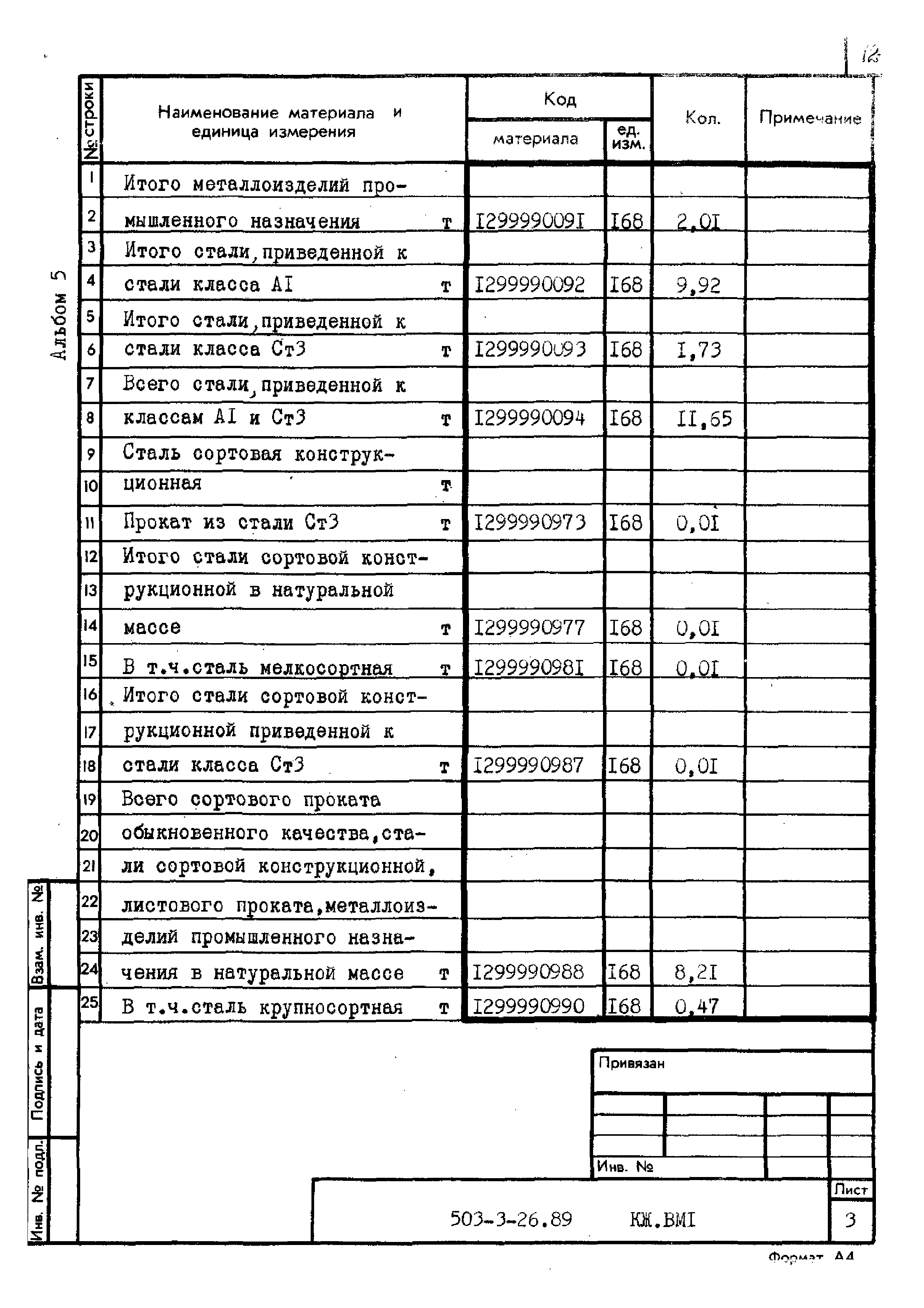 Типовой проект 503-3-26.89