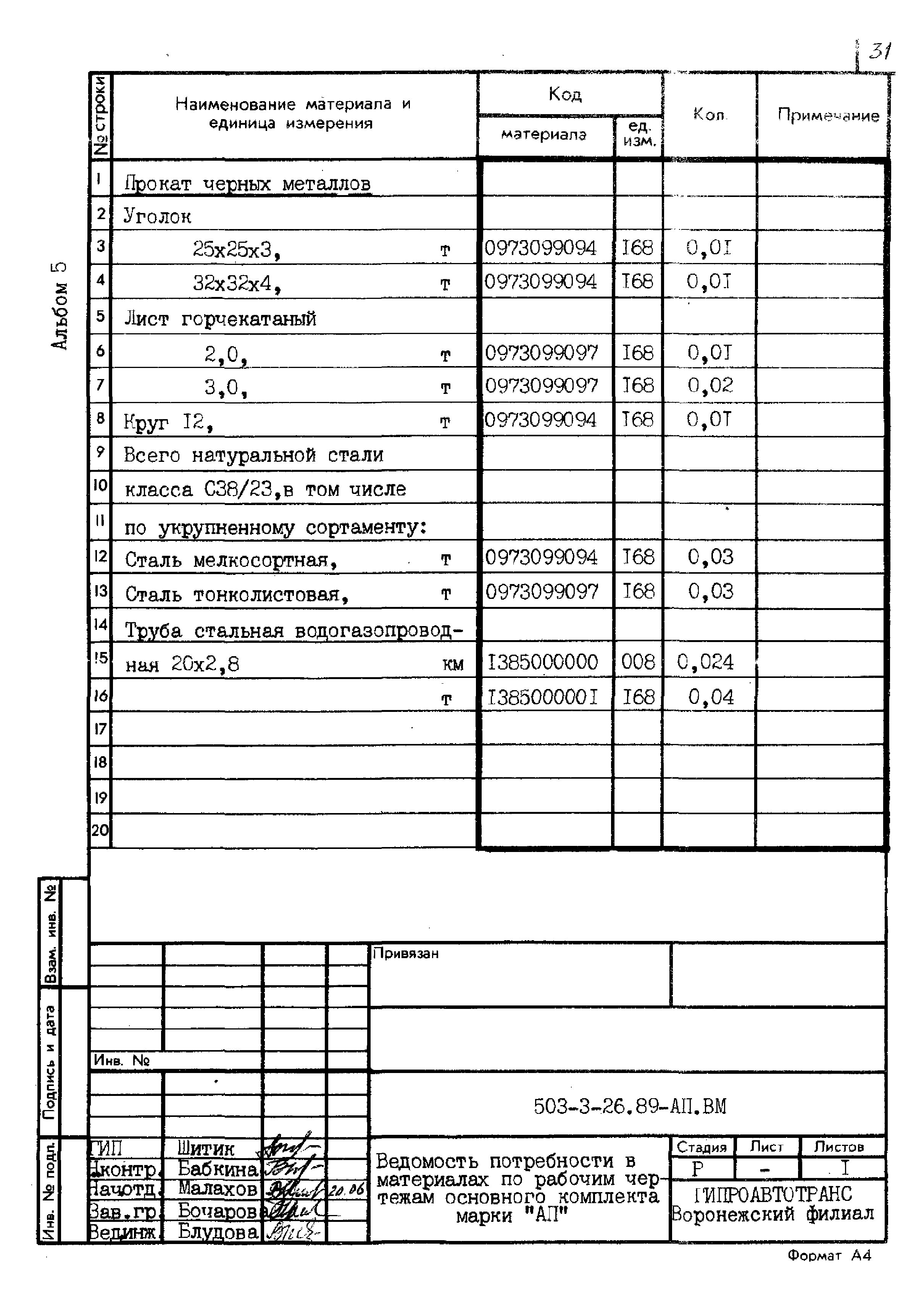 Типовой проект 503-3-26.89