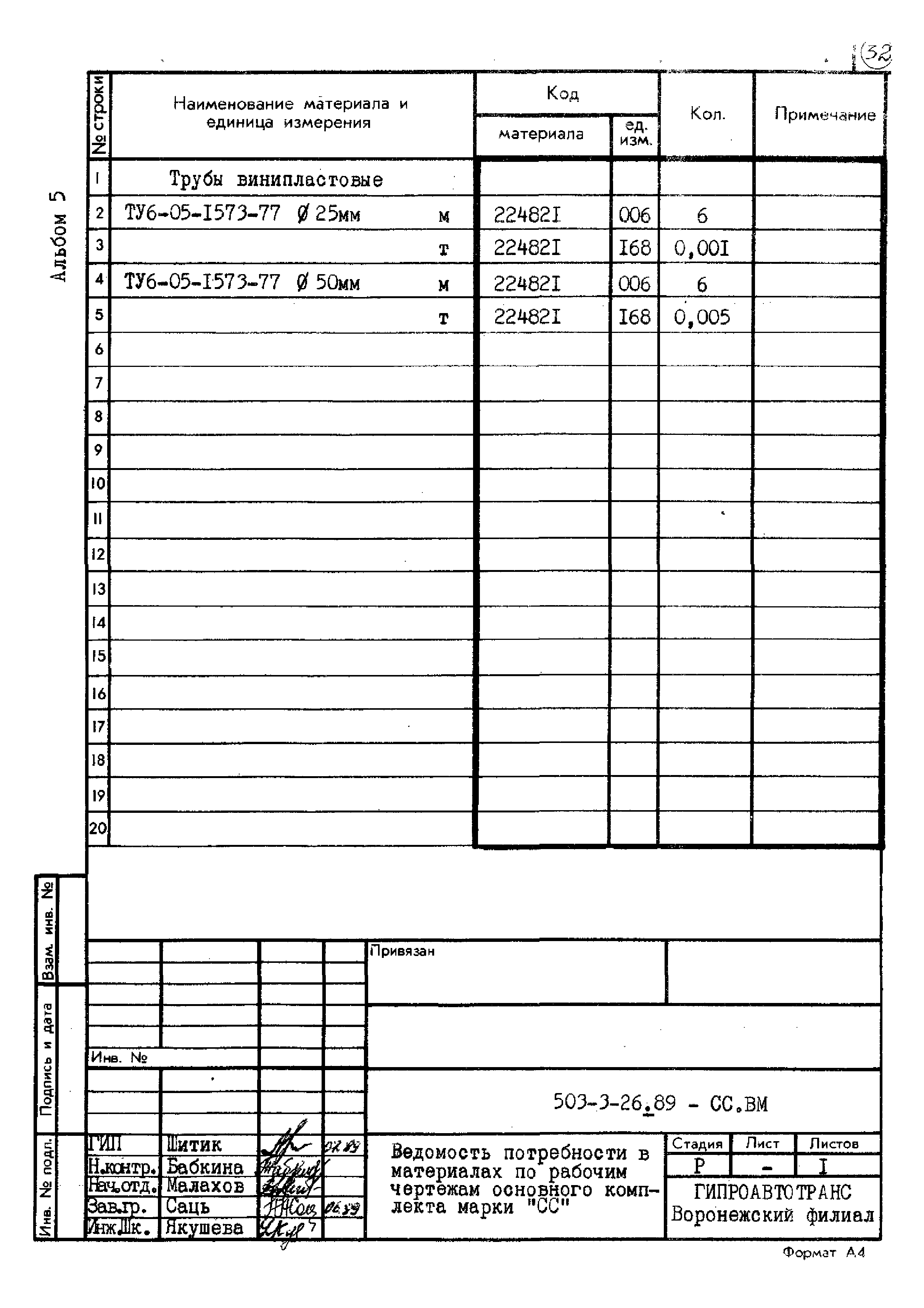 Типовой проект 503-3-26.89