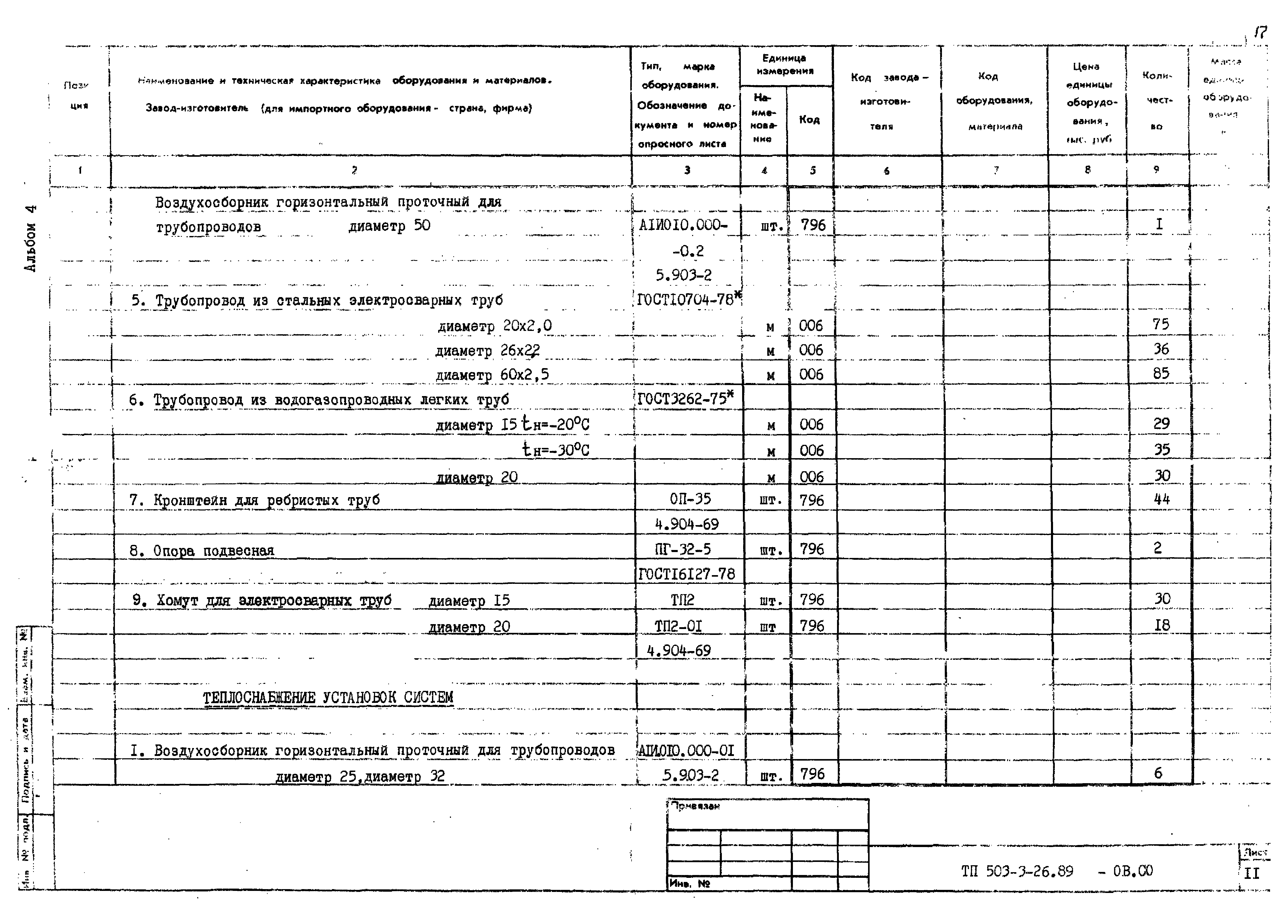 Типовой проект 503-3-26.89