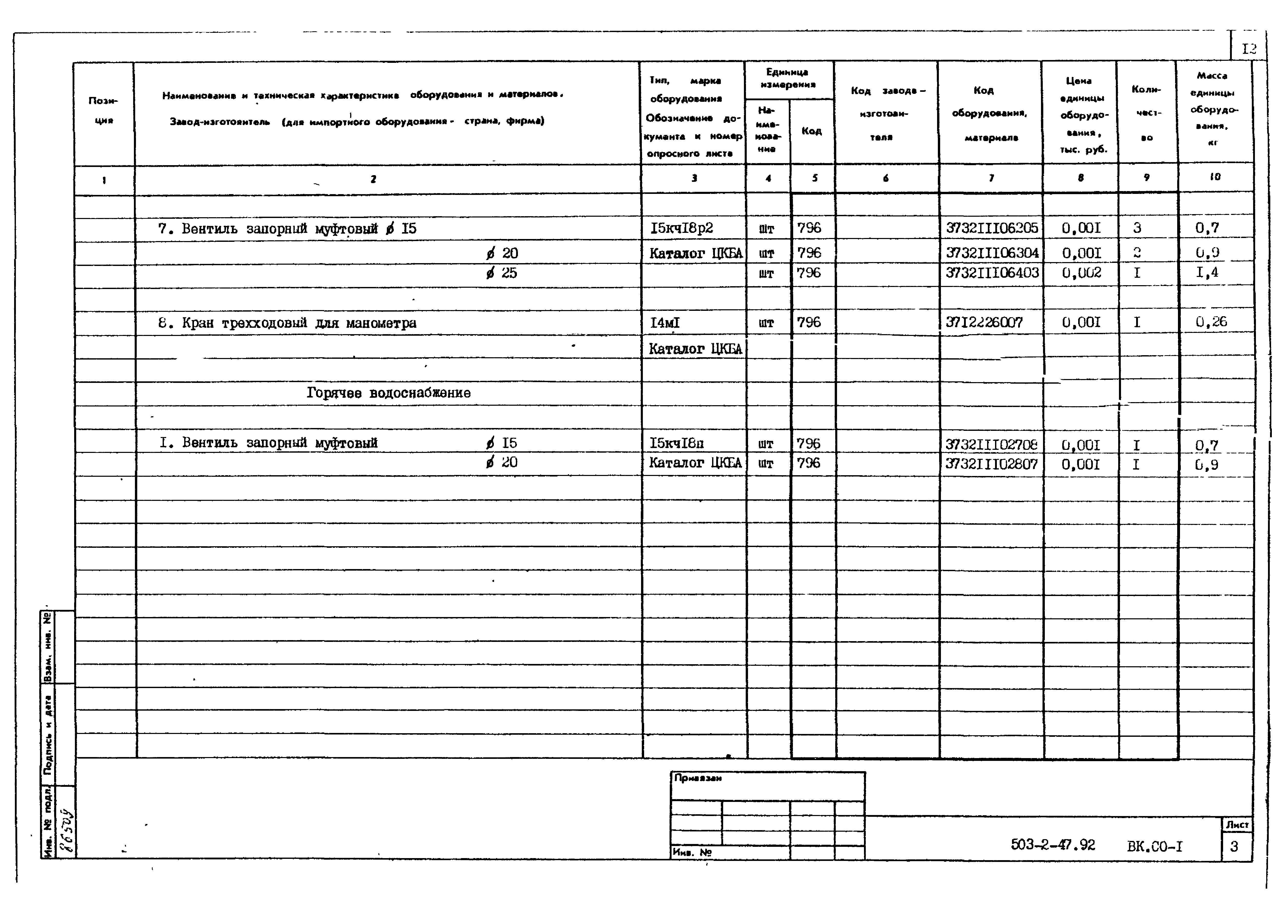 Типовой проект 503-2-47.92