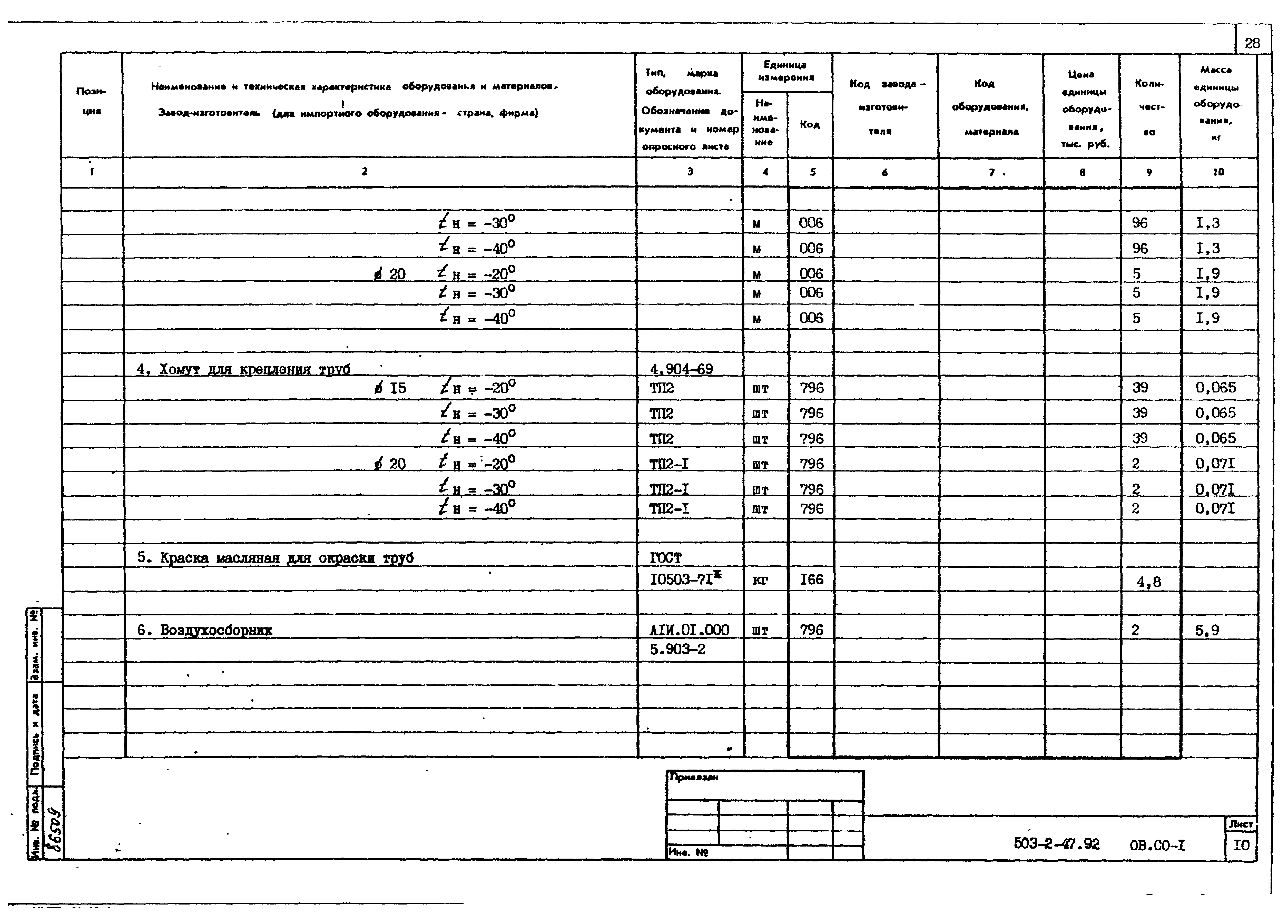 Типовой проект 503-2-47.92