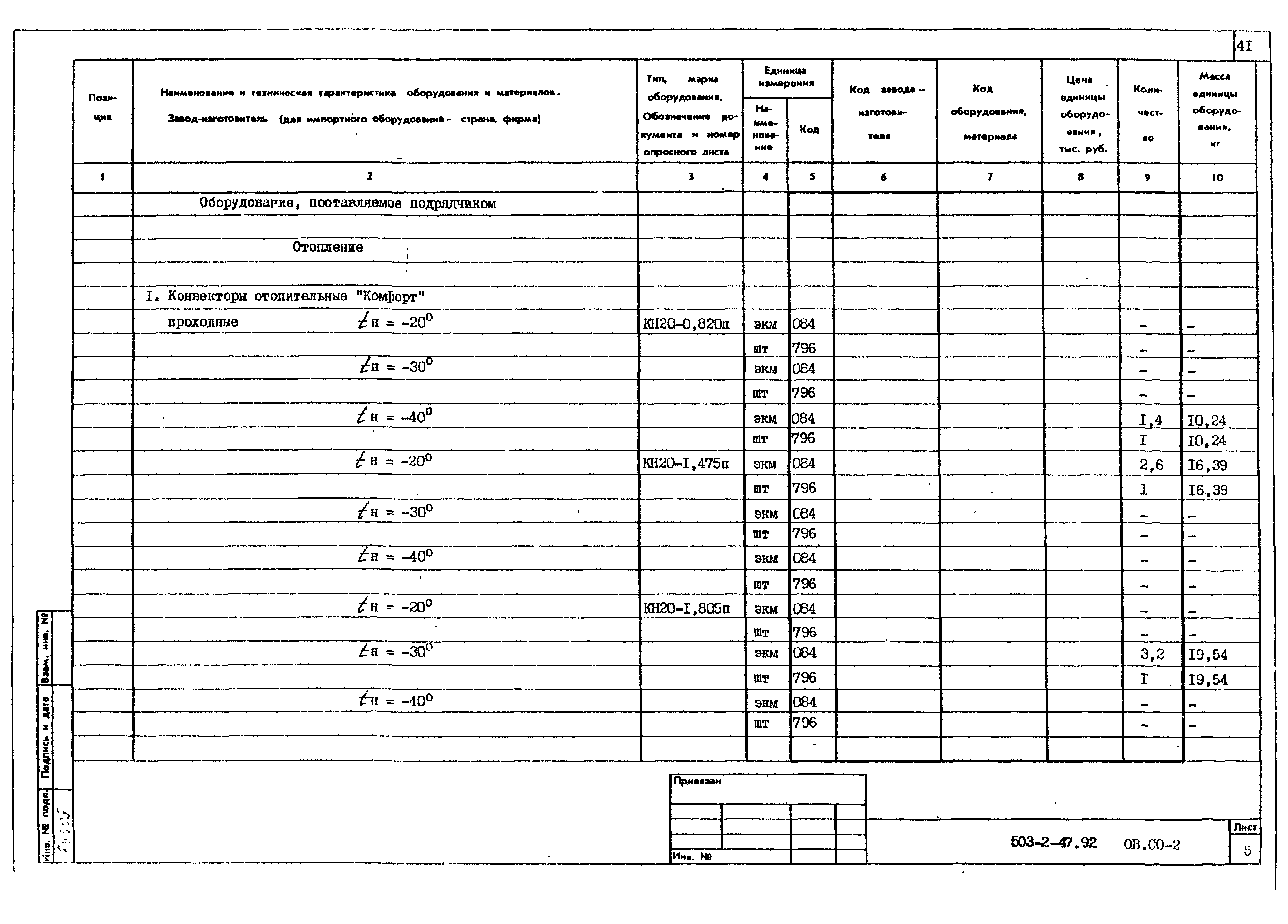 Типовой проект 503-2-47.92