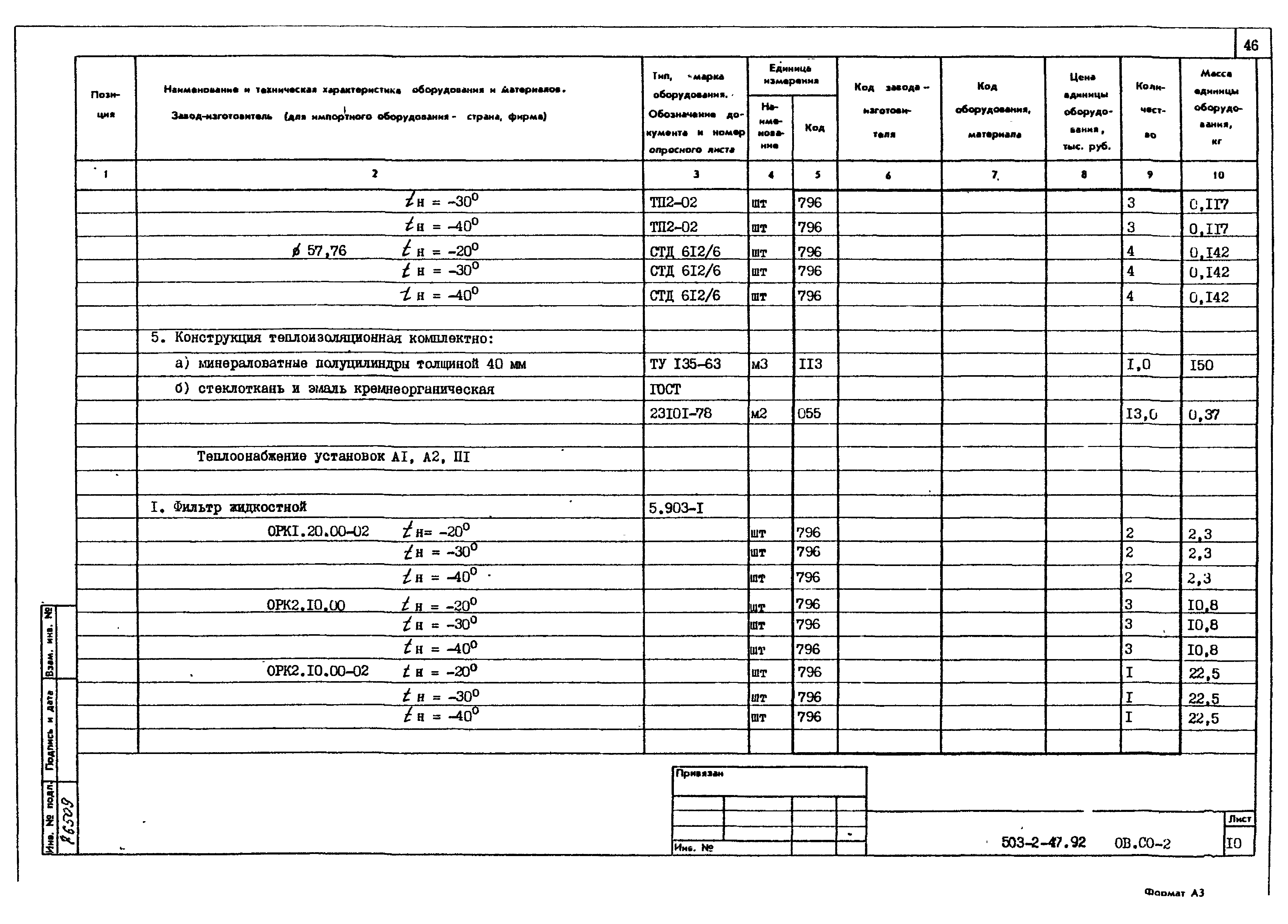 Типовой проект 503-2-47.92