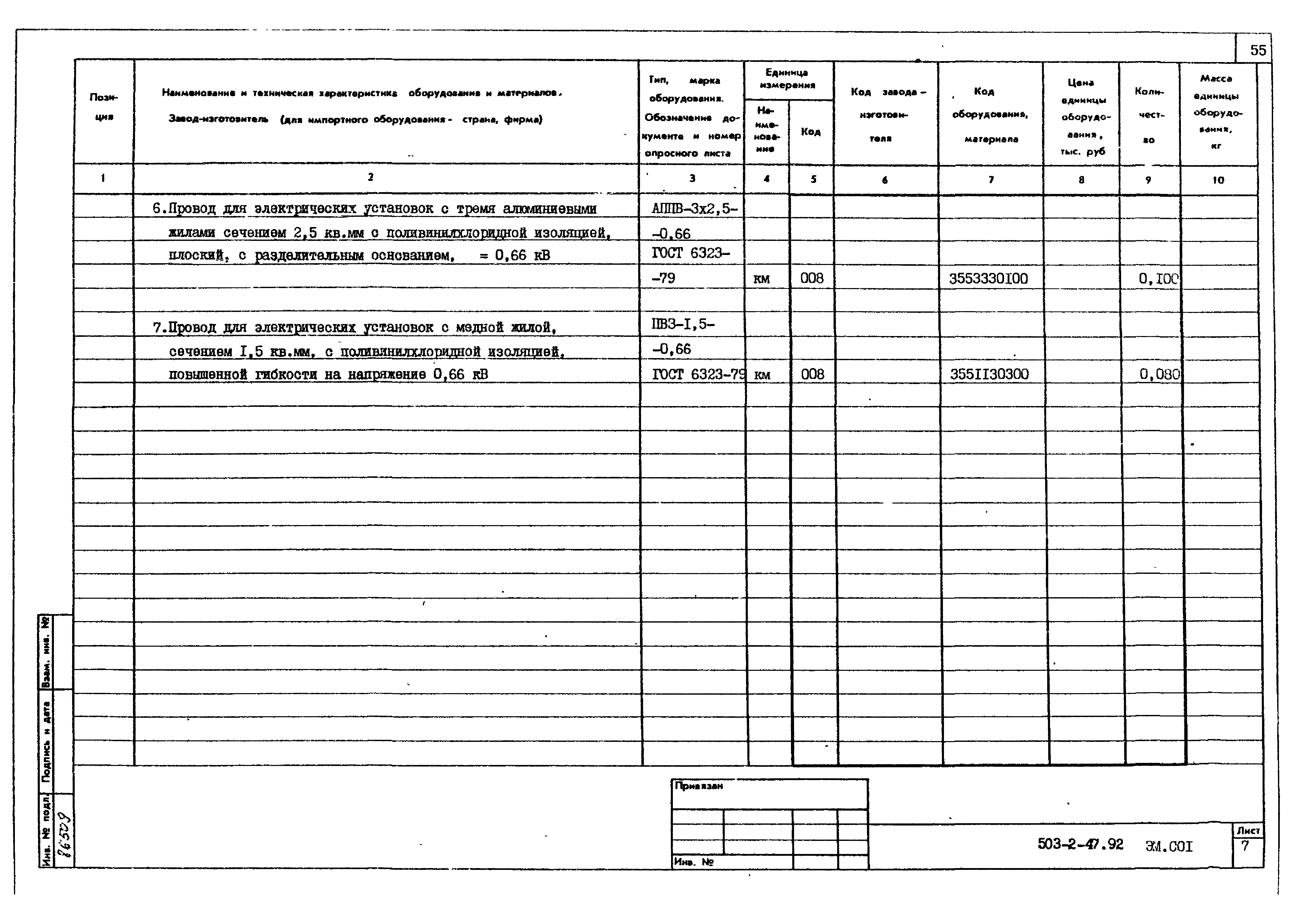 Типовой проект 503-2-47.92