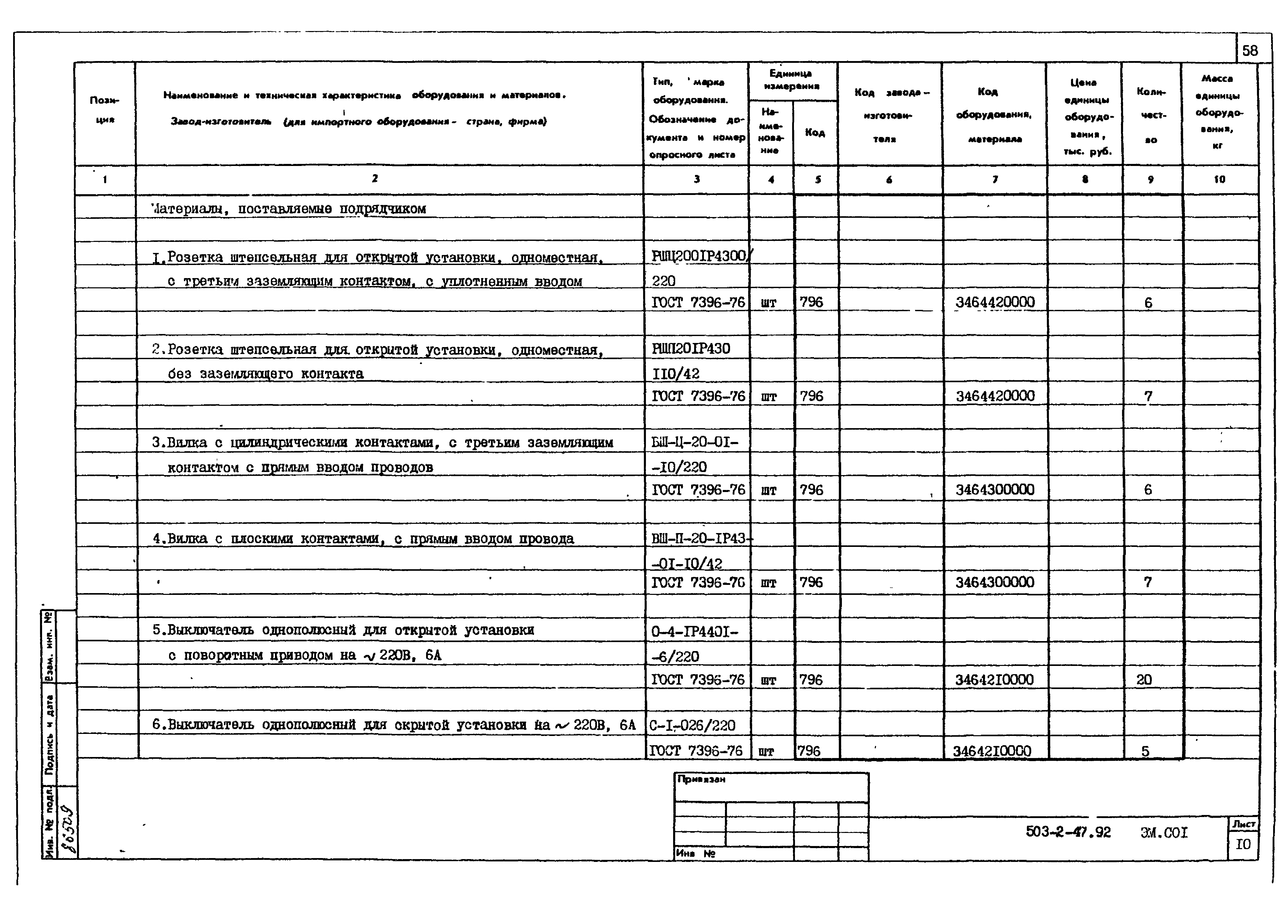 Типовой проект 503-2-47.92