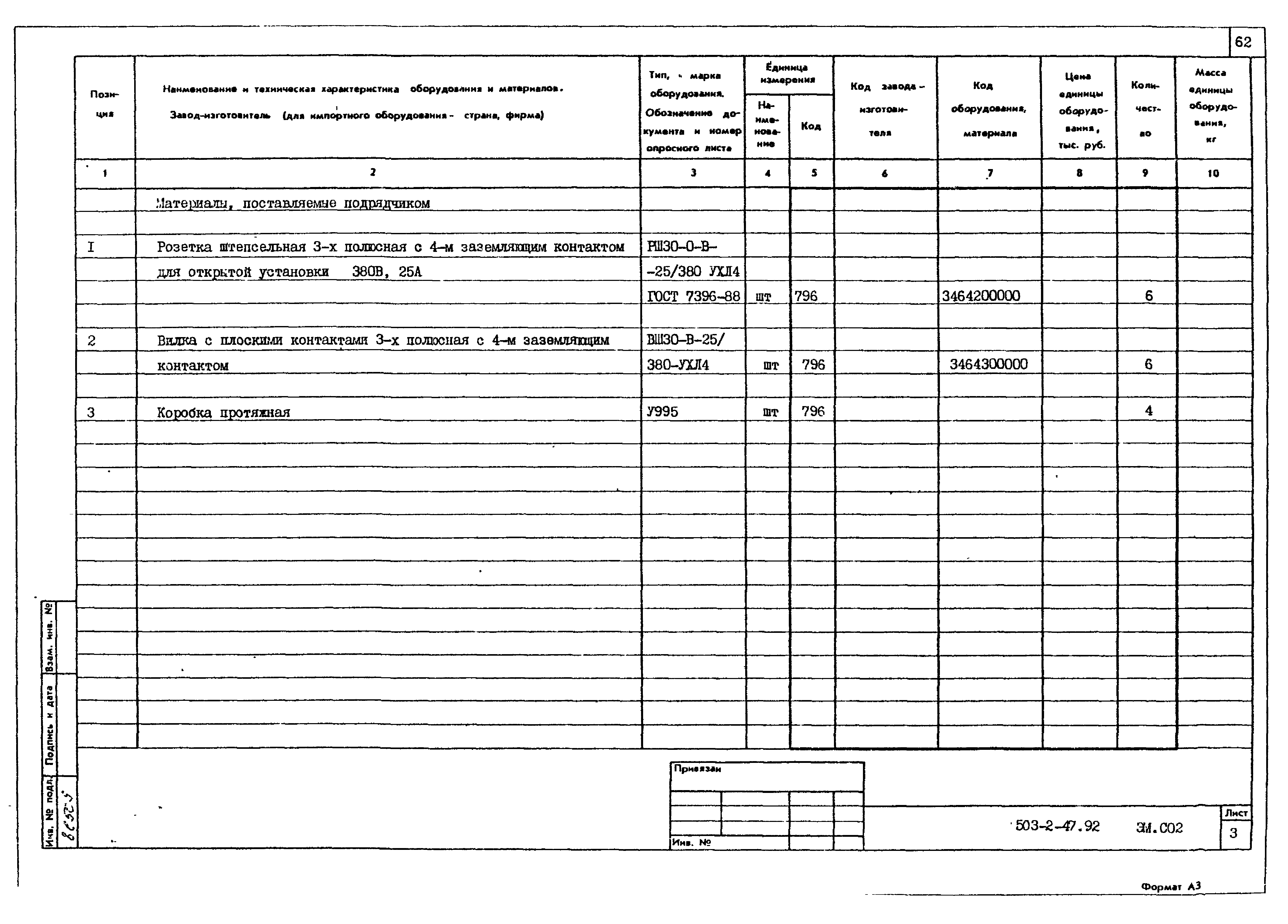 Типовой проект 503-2-47.92