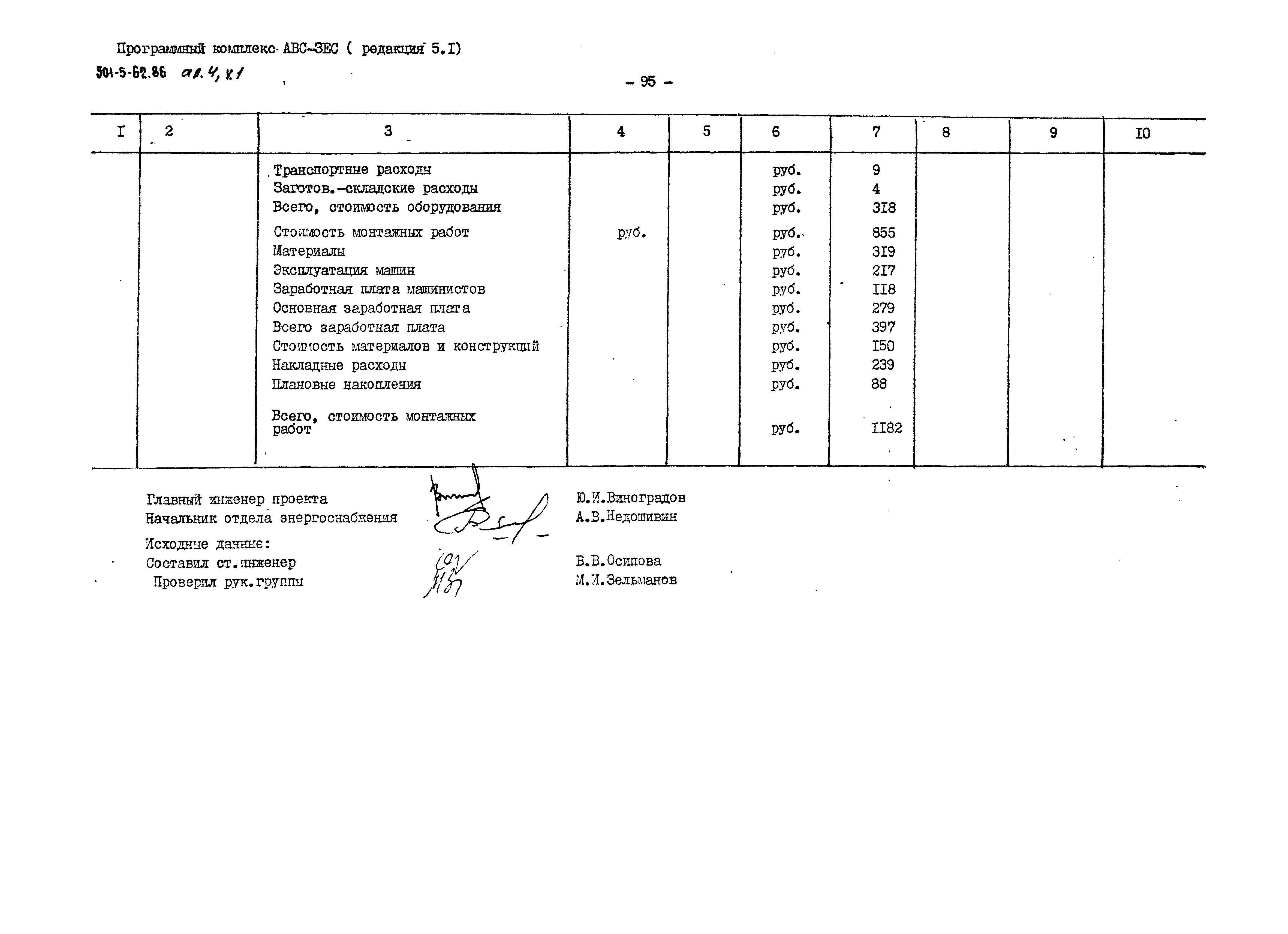 Типовой проект 501-5-62.86