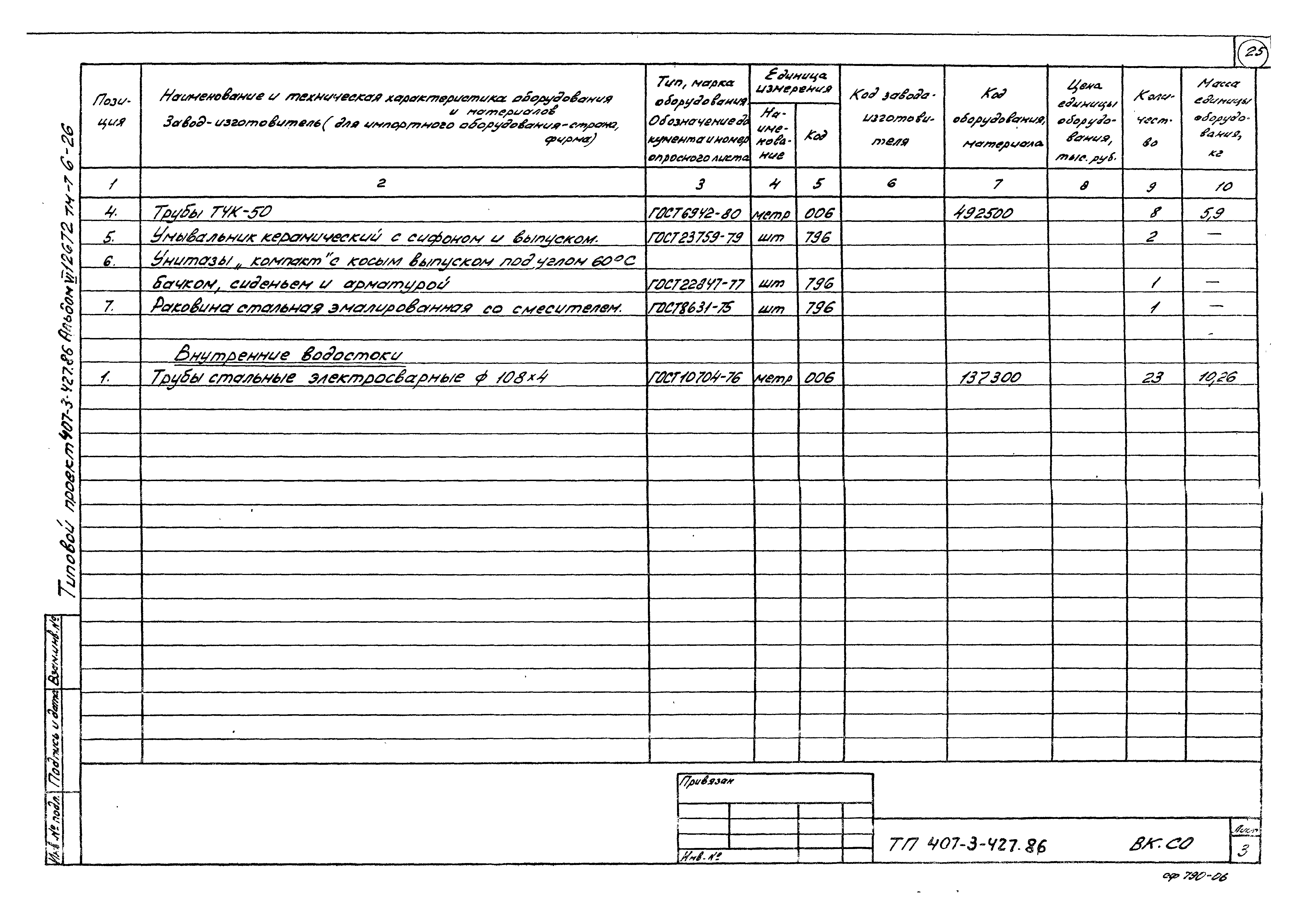 Типовой проект 407-3-427.86