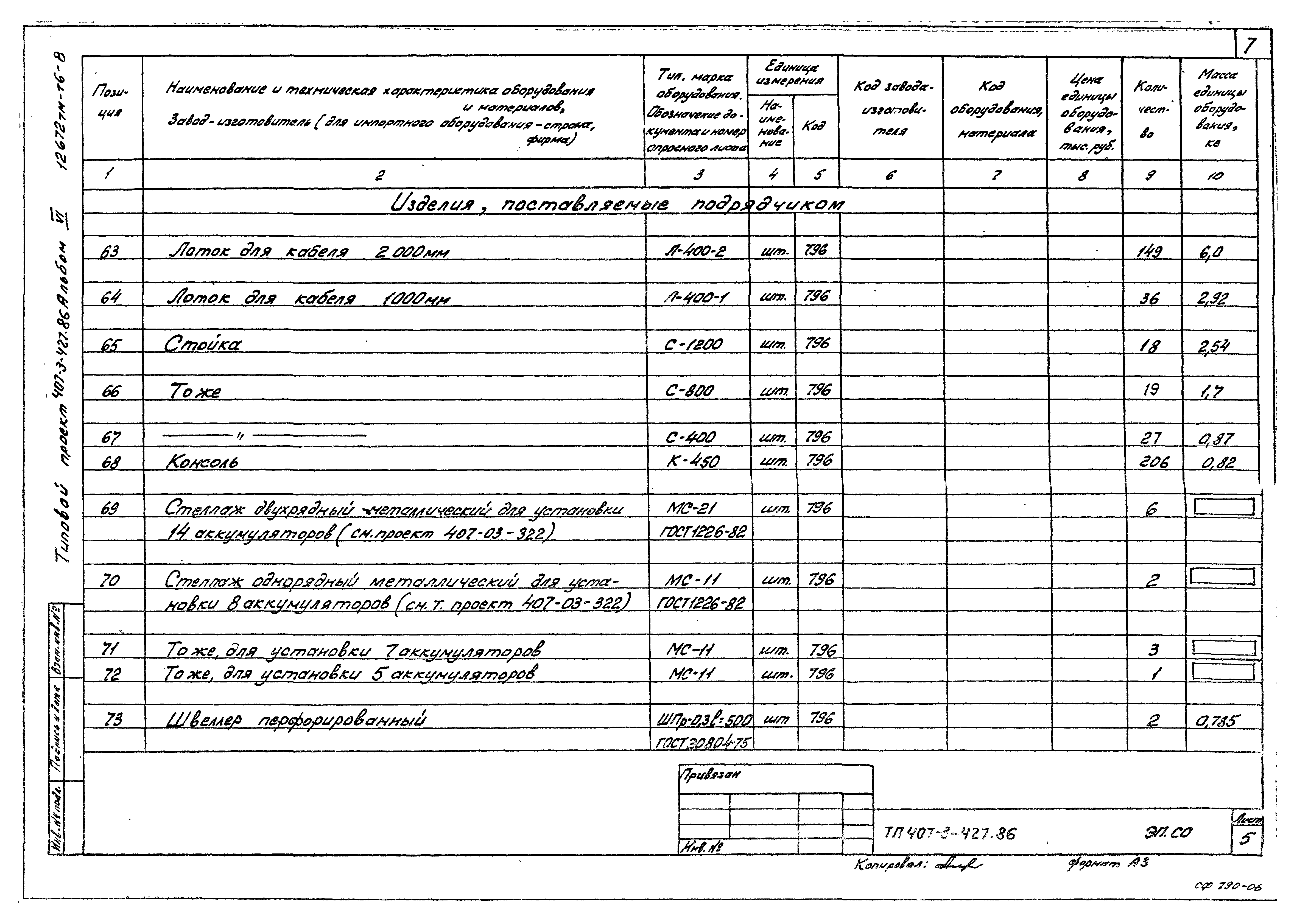 Типовой проект 407-3-427.86