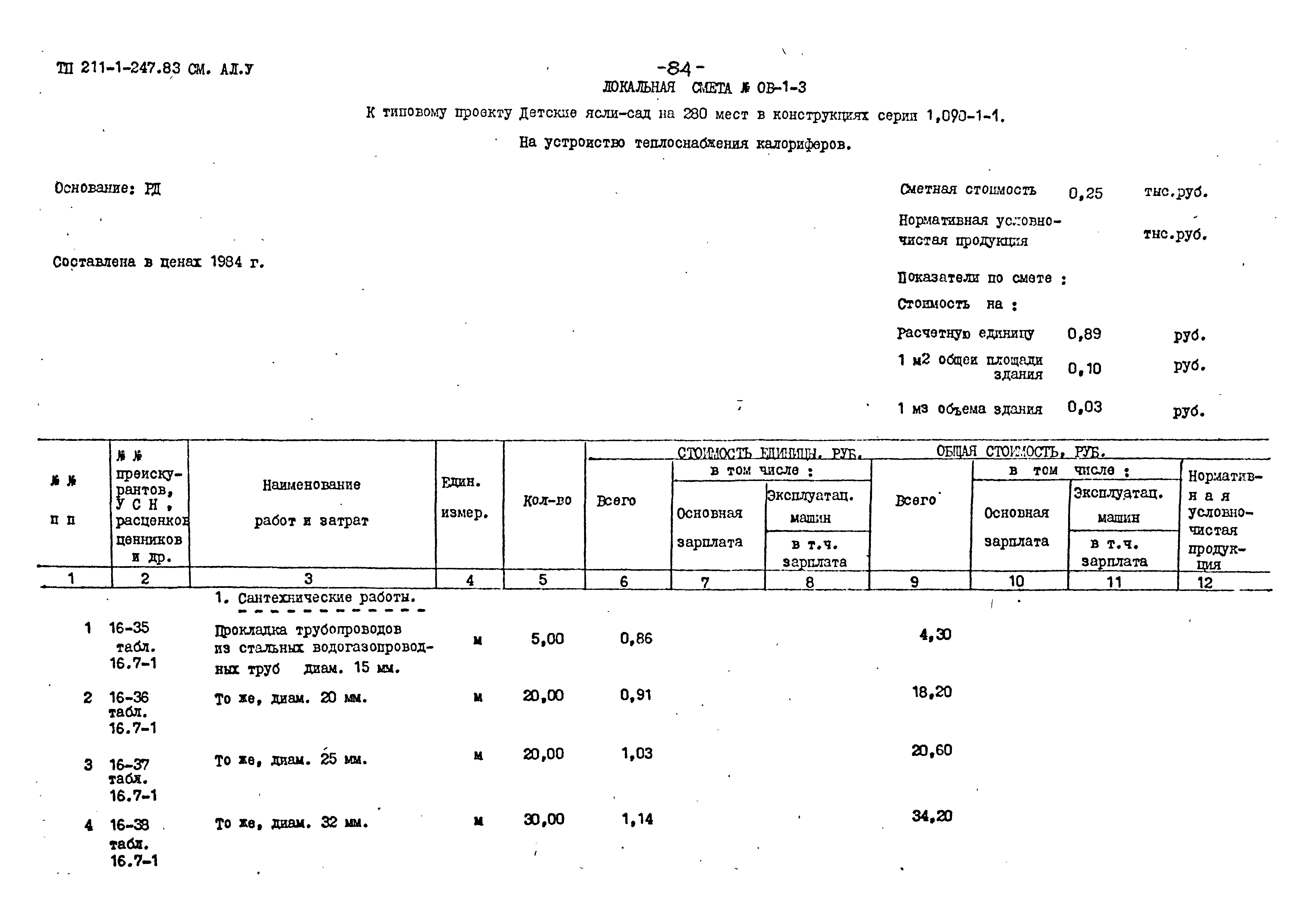 Типовой проект 211-1-247.83