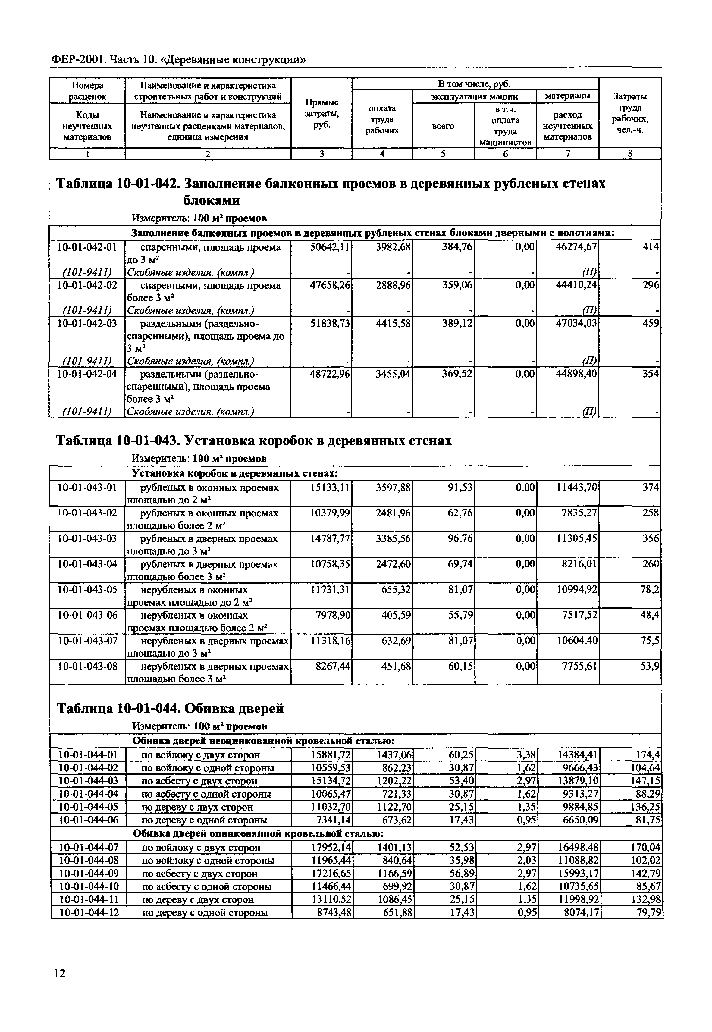 ФЕР 2001-10