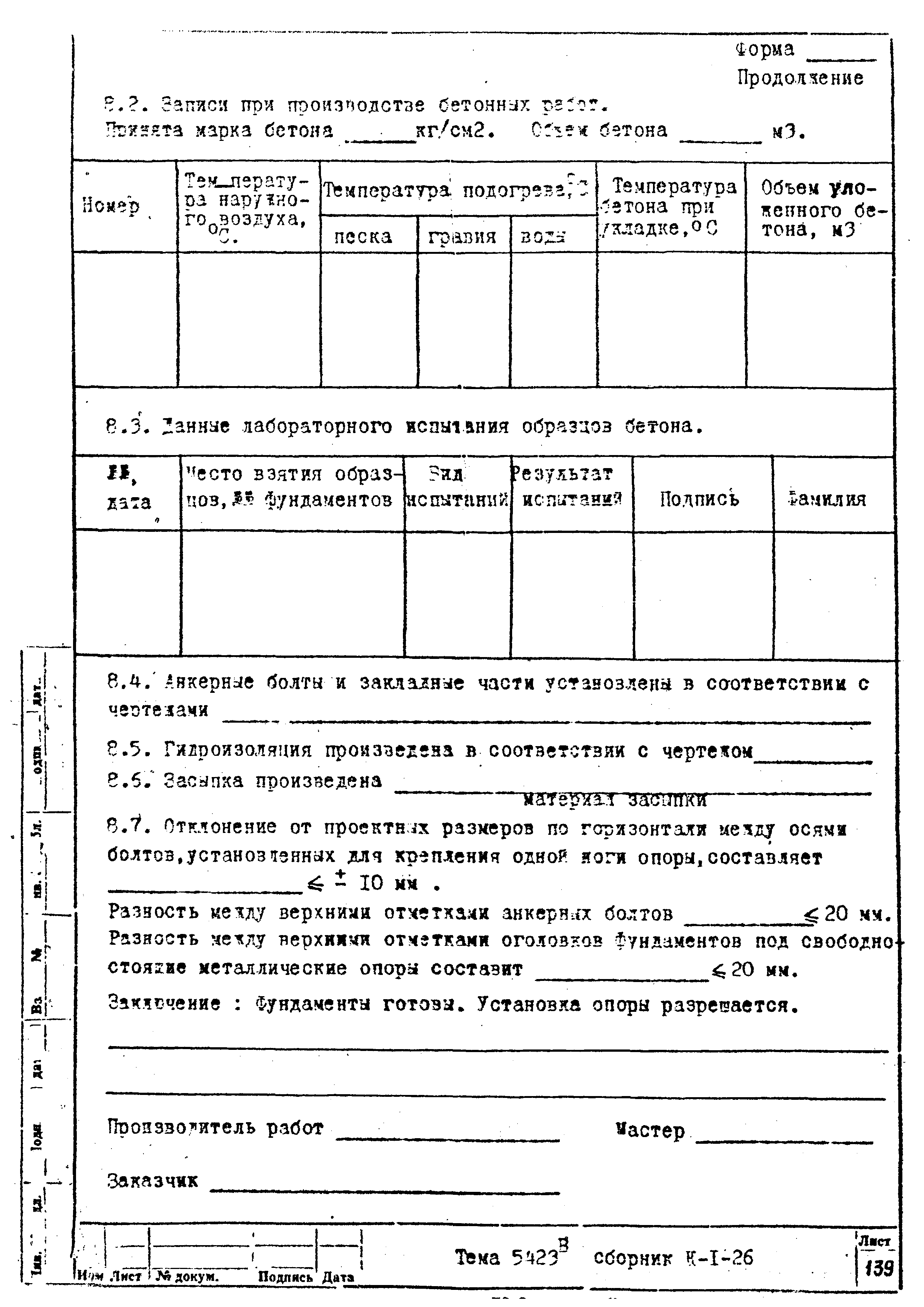 Технологическая карта К-1-26-8