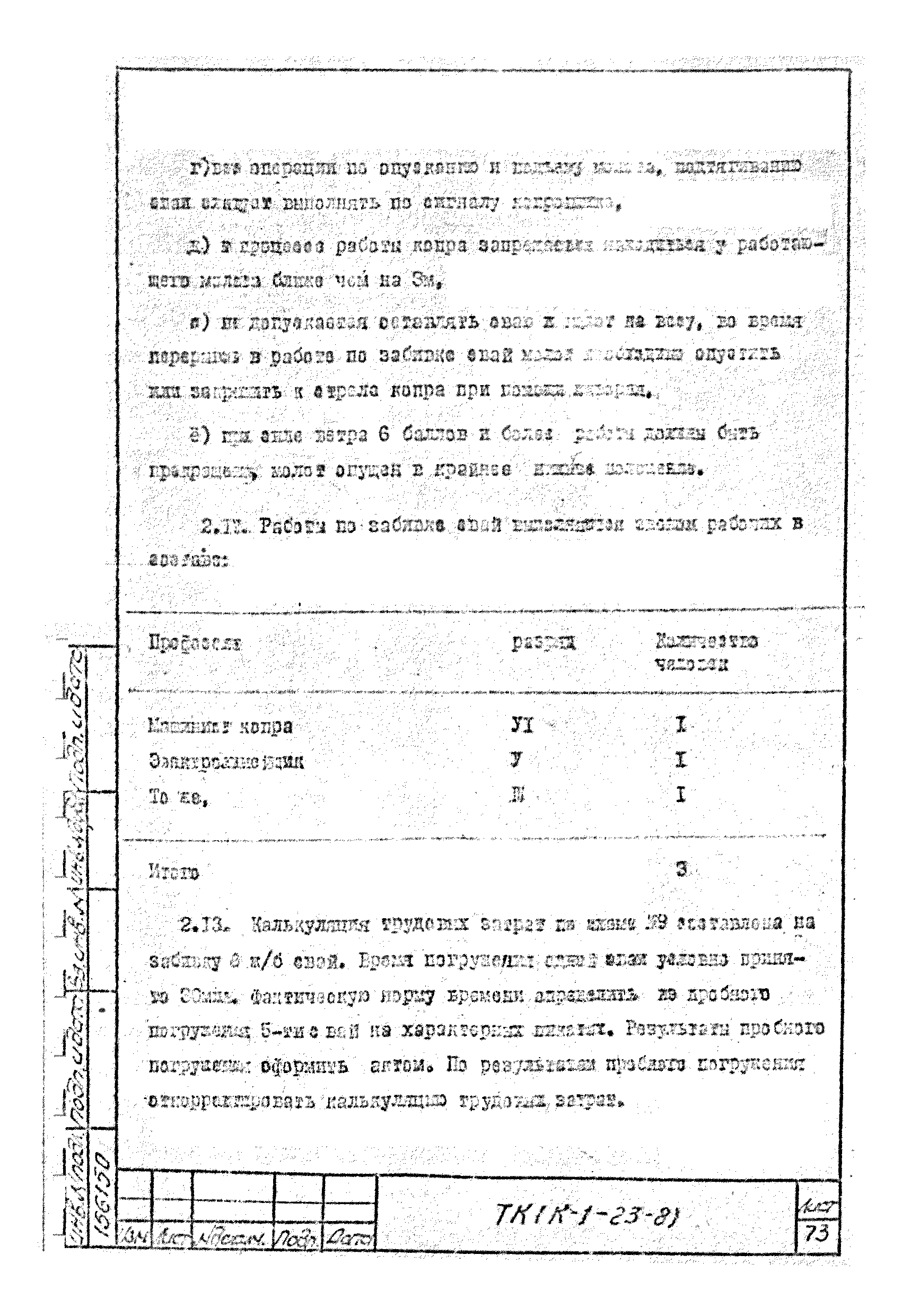 Технологическая карта К-1-23-8